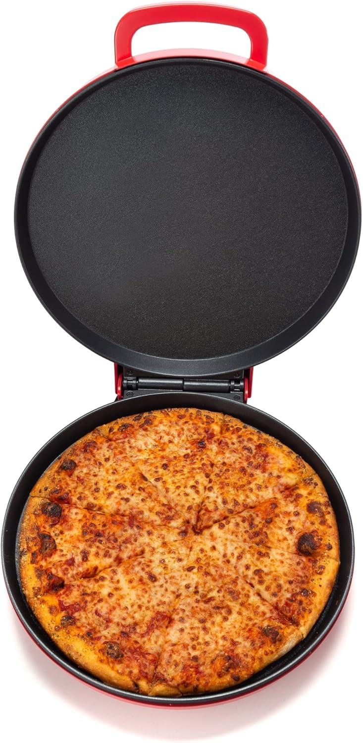 Zenith Red Non-Stick Electric Pizza Maker and Grill