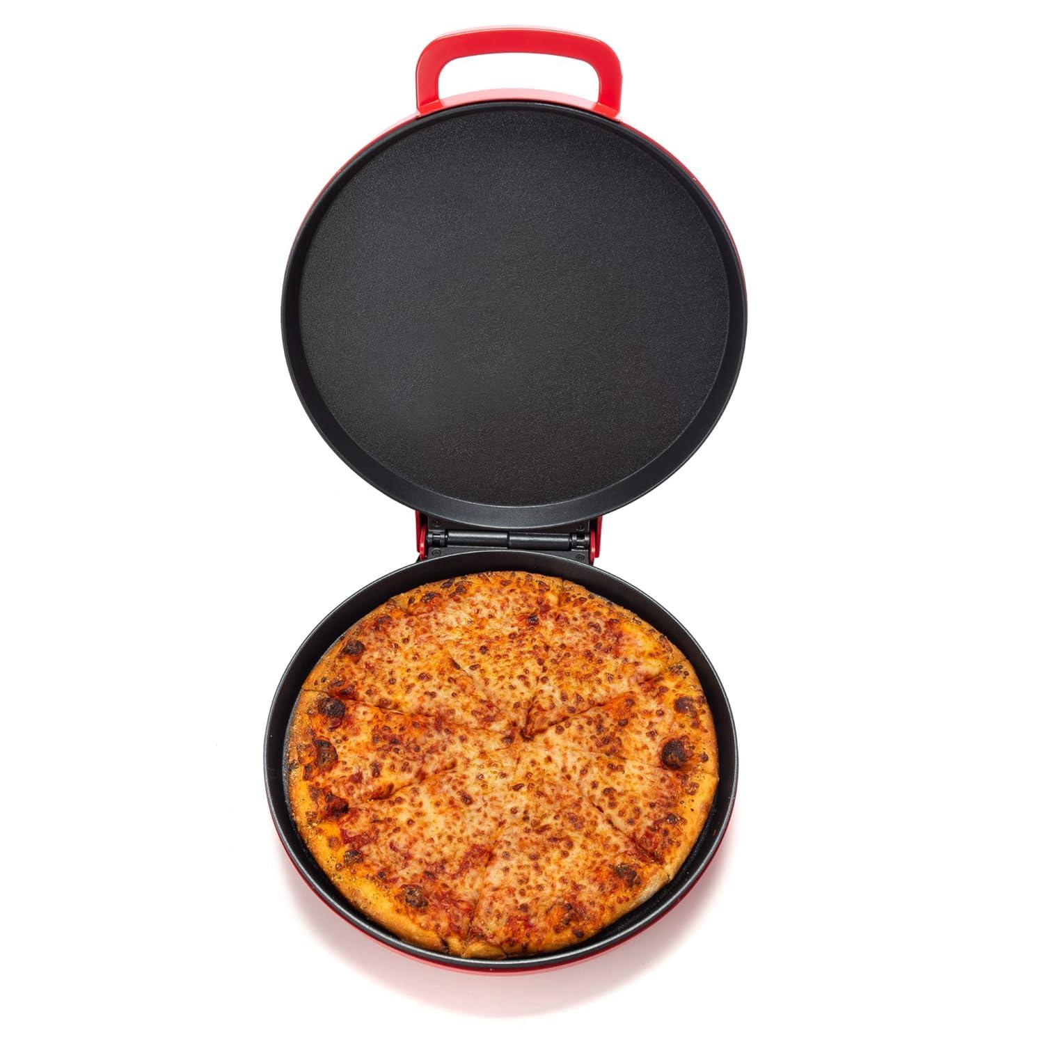 Zenith Red Non-Stick Electric Pizza Maker and Grill