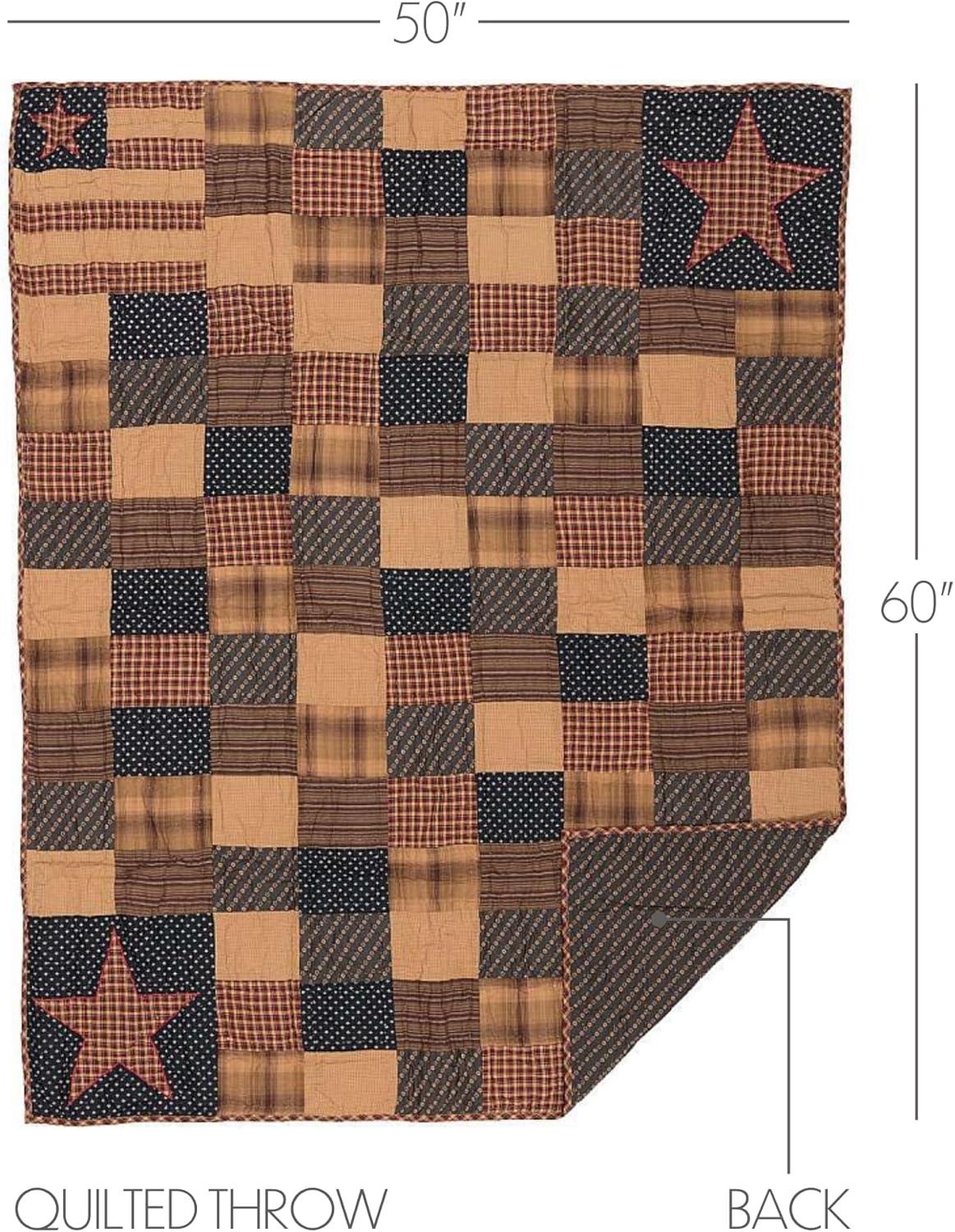 Patriotic Patch Handmade Throw Blanket