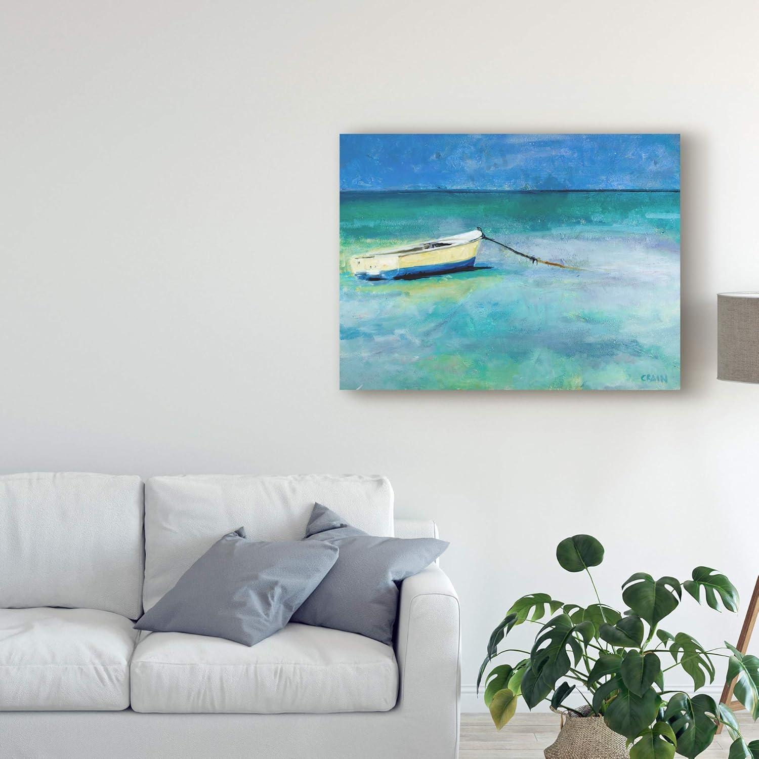 Trademark Fine Art 'Water Taxi Boat' Canvas Art by Curt Crain
