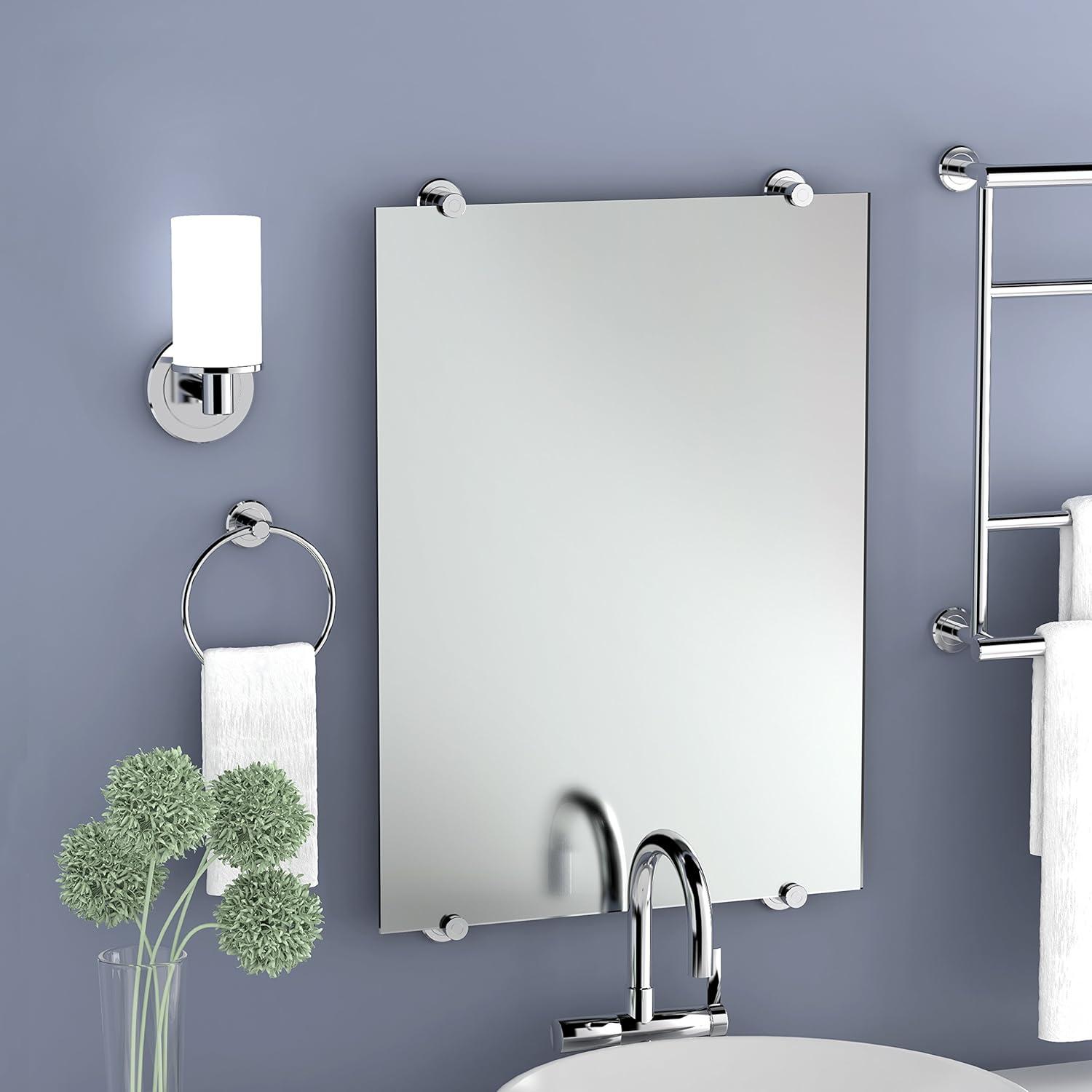 Latitude II Frameless Oval Wall Mirror | Bathroom Vanity Mirror