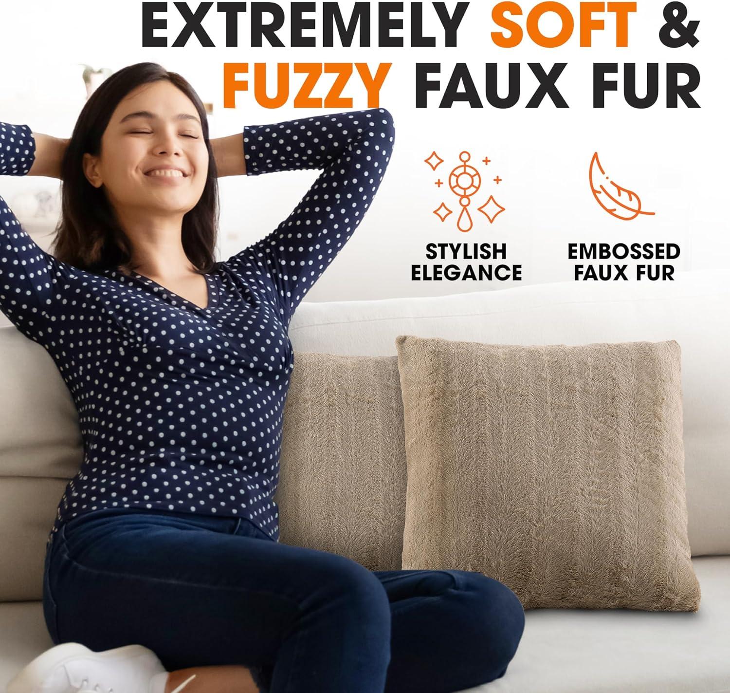 Faux Fur Throw Pillow