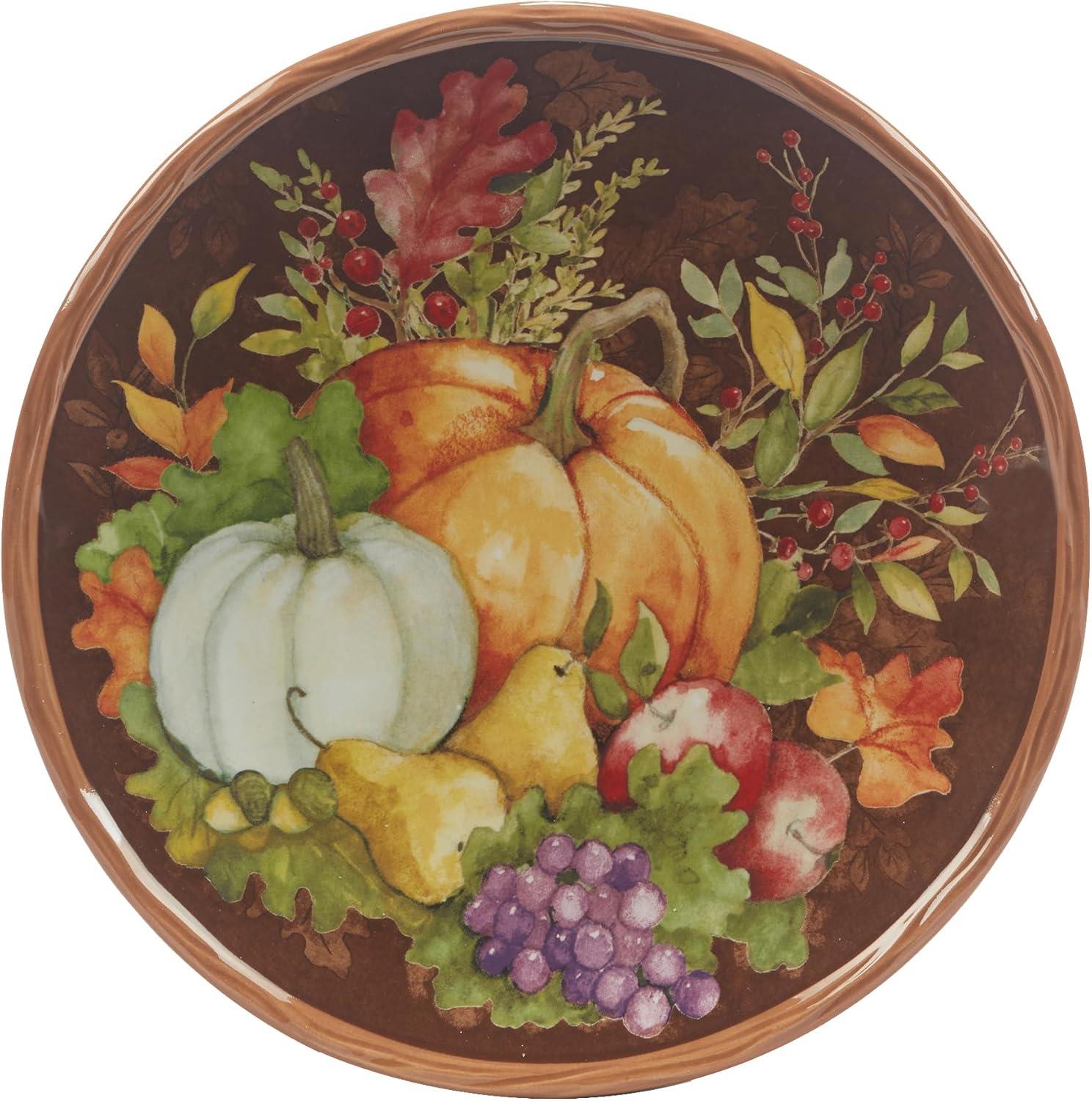 Certified International Set of 4 Harvest Blessings Dessert Plates