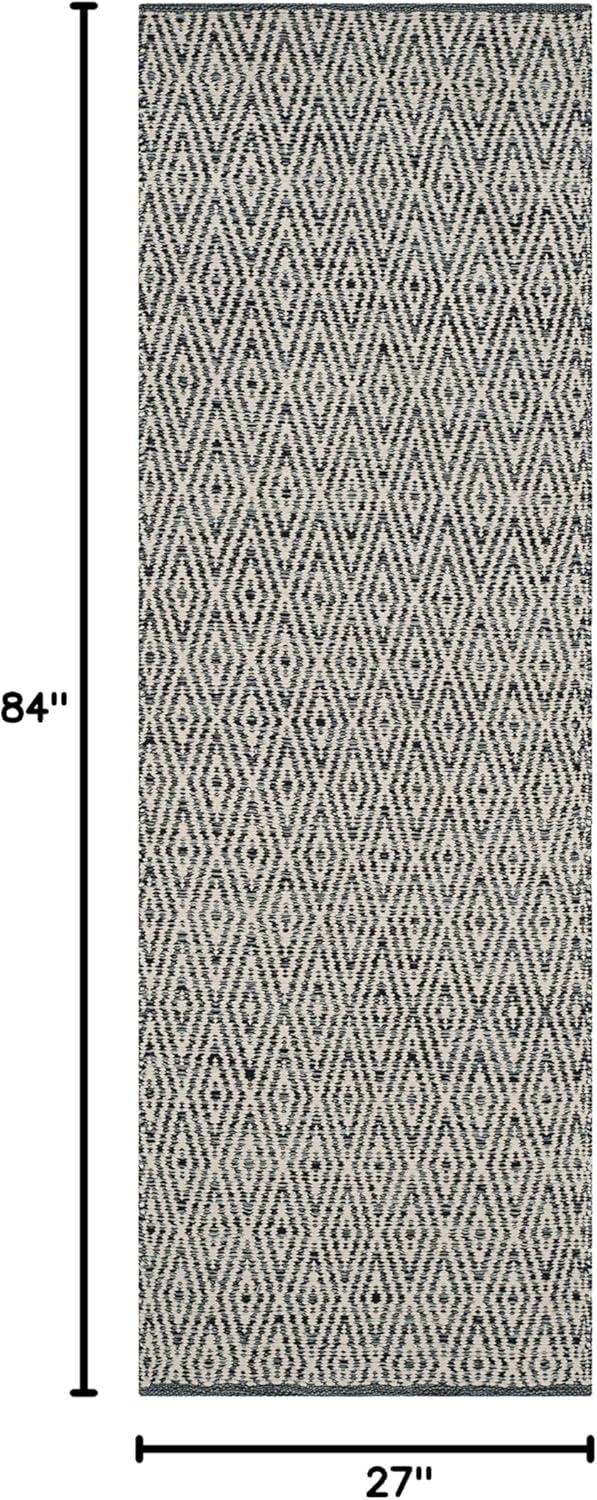Montauk MTK414 Hand Woven Indoor Runner Rug - Ivory/Dark Grey - 2'3"x7' - Safavieh