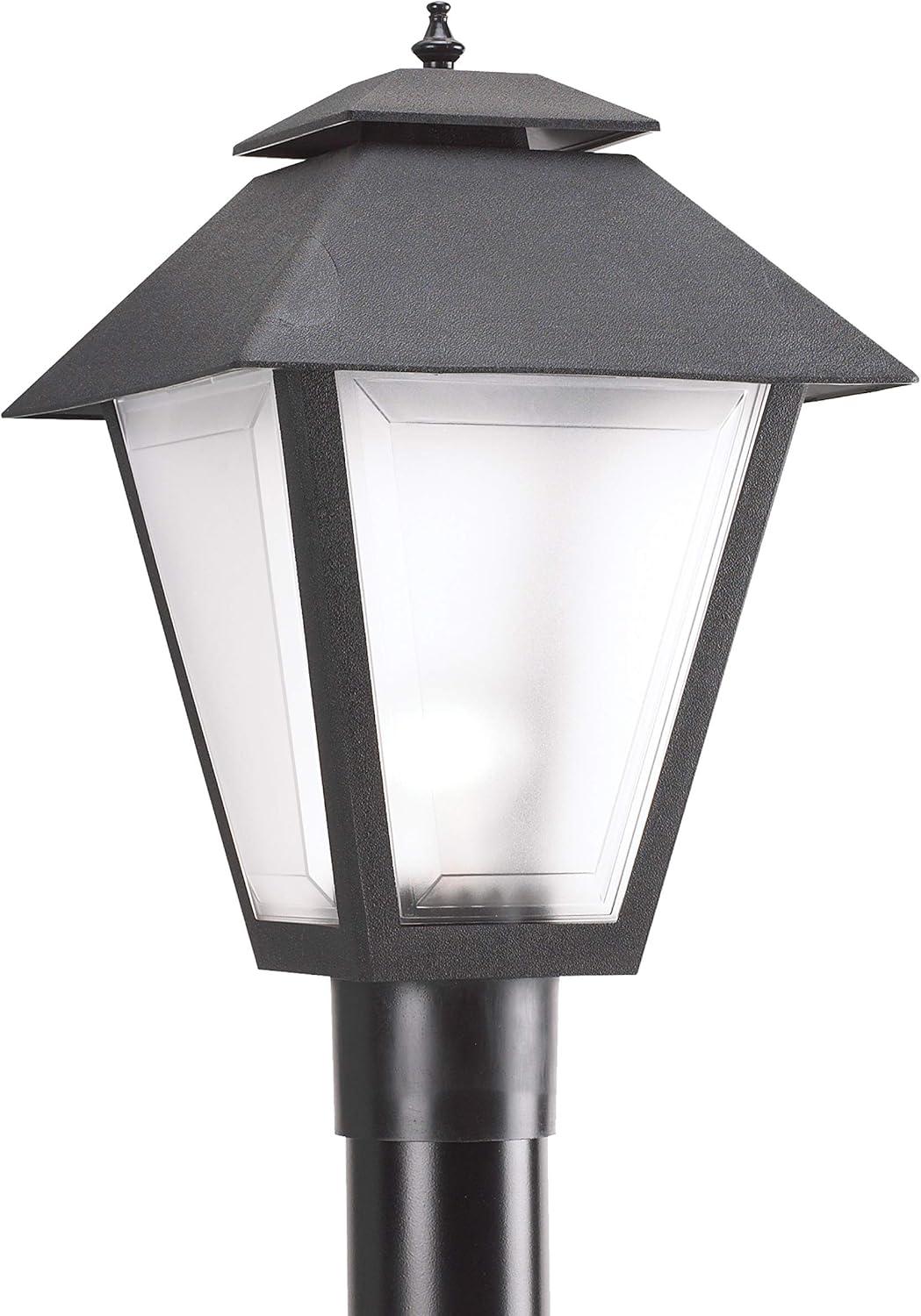 Black Frosted Acrylic Outdoor Post Lantern Light