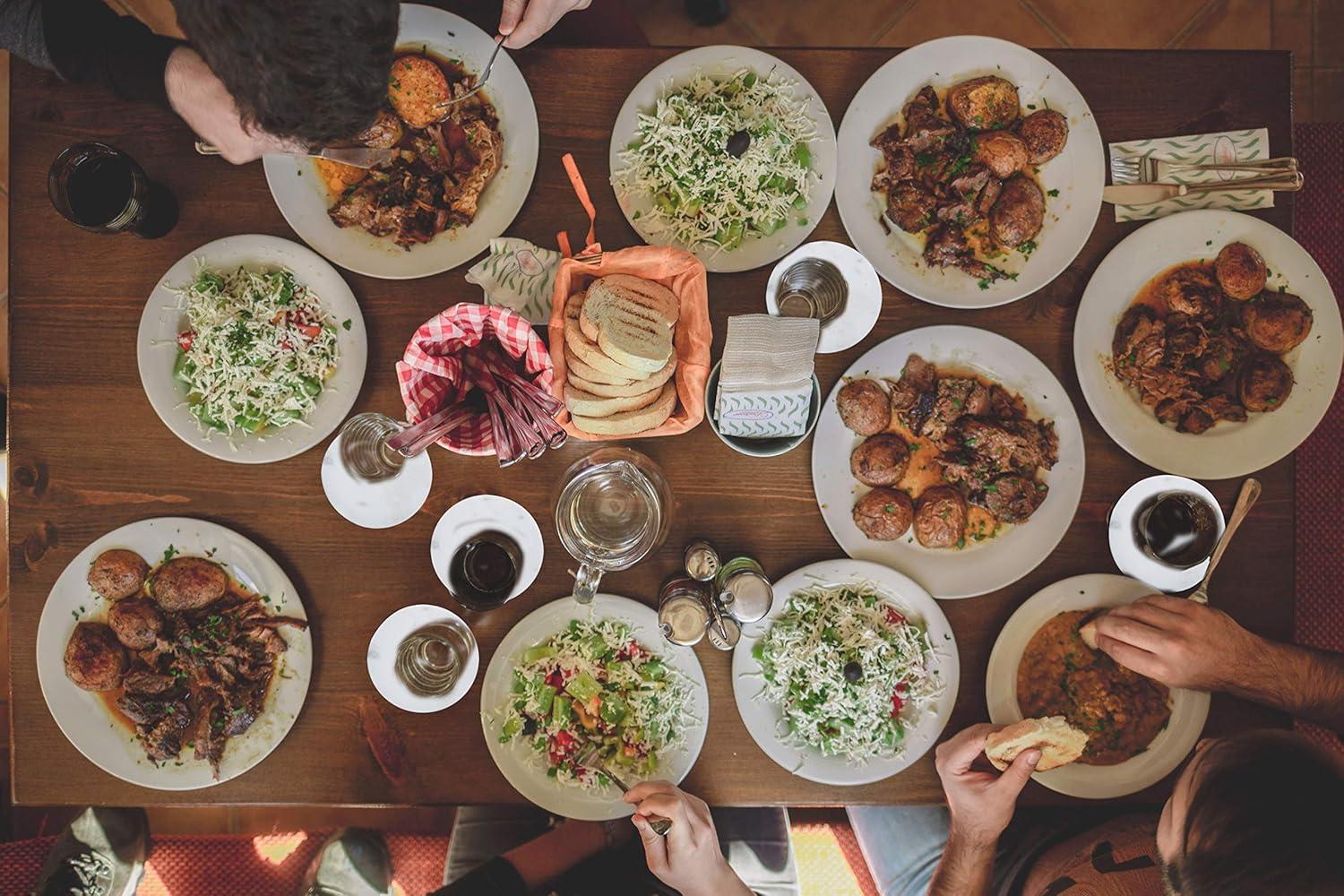 Farmhouse Decor Marble Coasters for Drinks - Kitchen Table Drink Coaster Set of 4-4" Diameter (Round White)