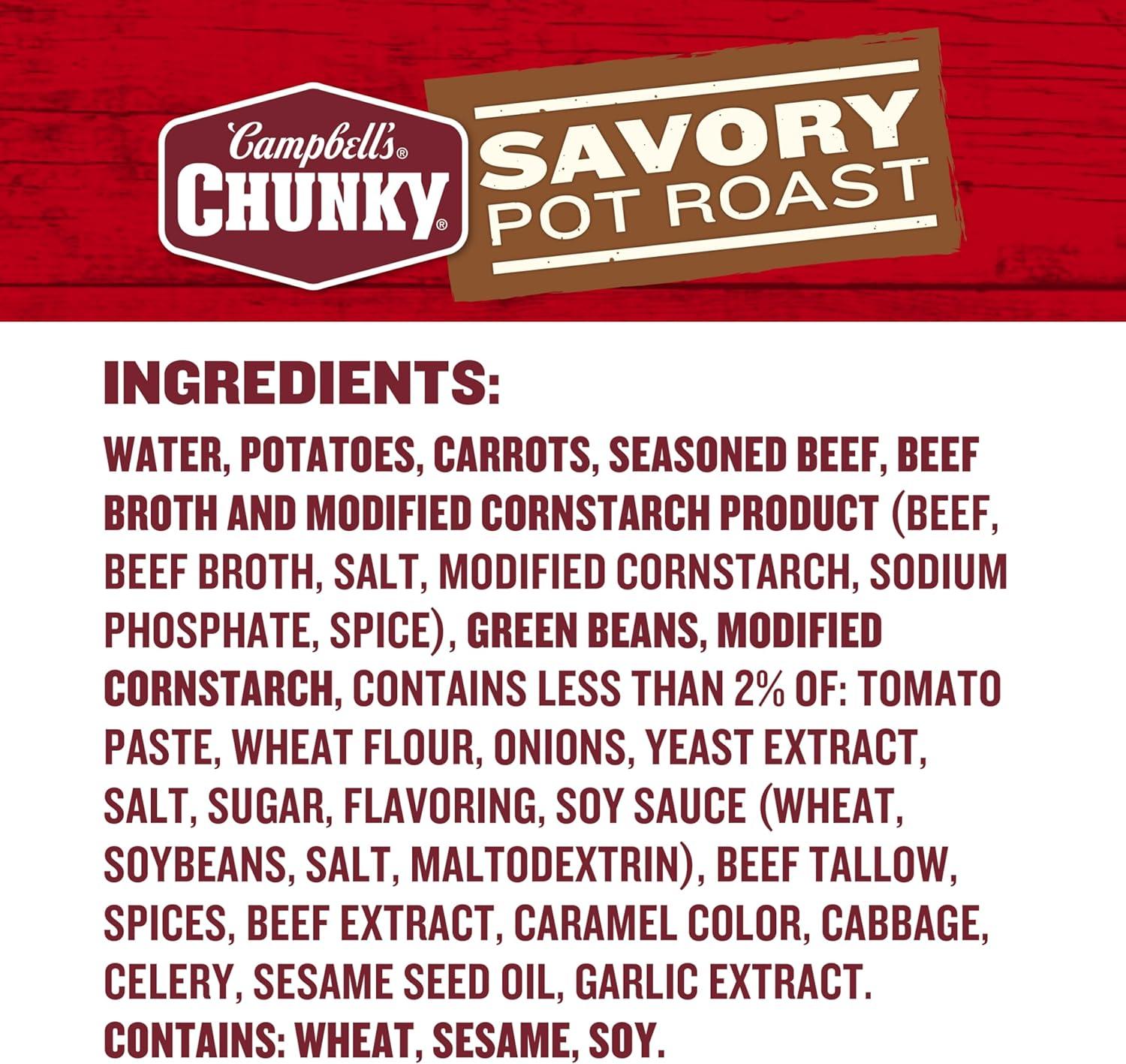 Campbell's Chunky Savory Pot Roast Soup - 18.8oz