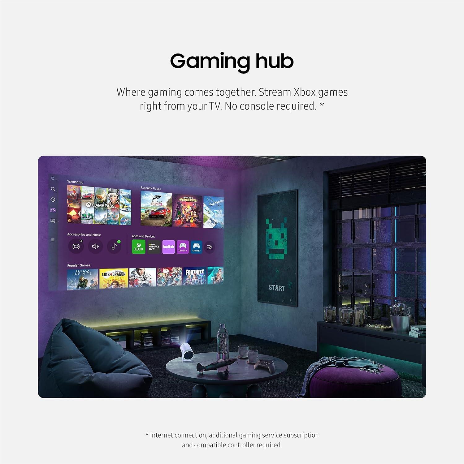Samsung 30-100" The Freestyle 2nd Gen with Gaming Hub FHD HDR Smart Portable Projector (SP-LFF3CL)