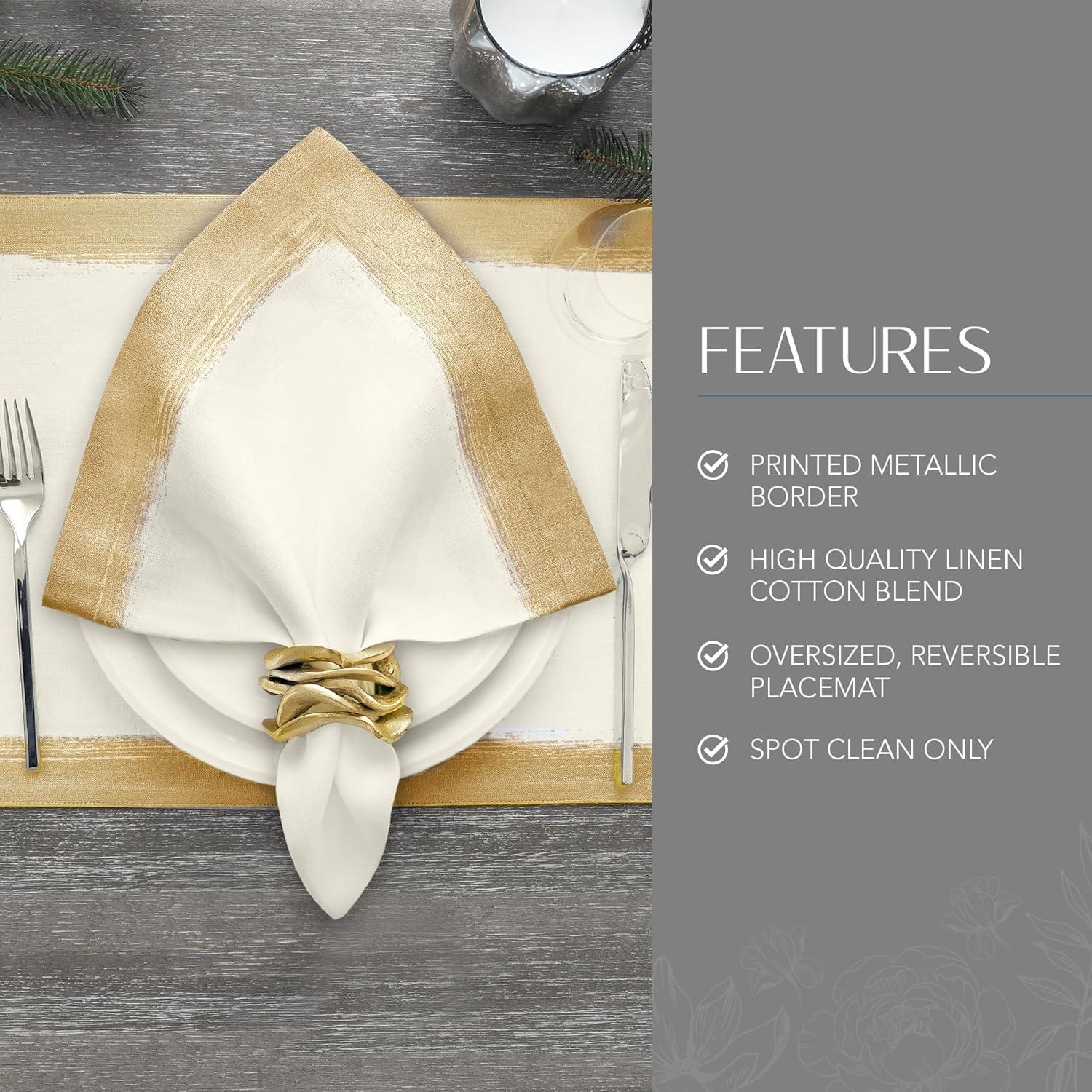 Villeroy & Boch Metallic Brushstroke Linen Blend Placemat & Reviews | Wayfair