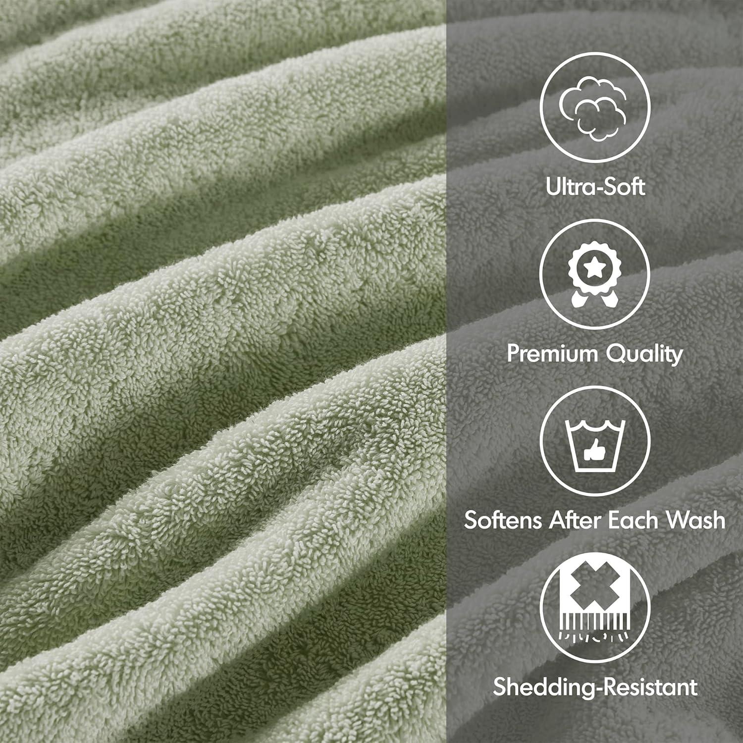 Madison Park Signature 800GSM Ultra-Soft 100% Cotton Absorbent Towel Set