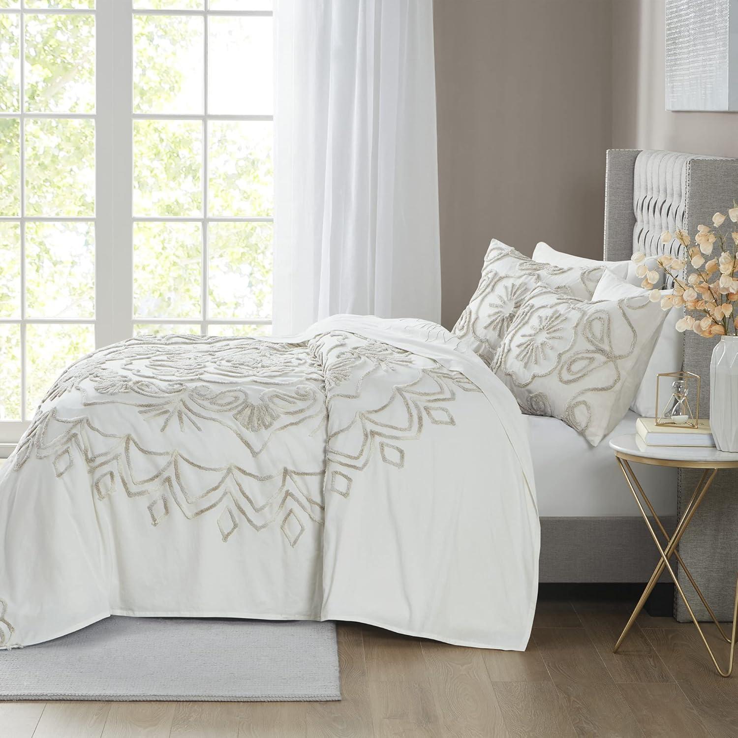 Violette 3 Piece Tufted Cotton Chenille Coverlet Set