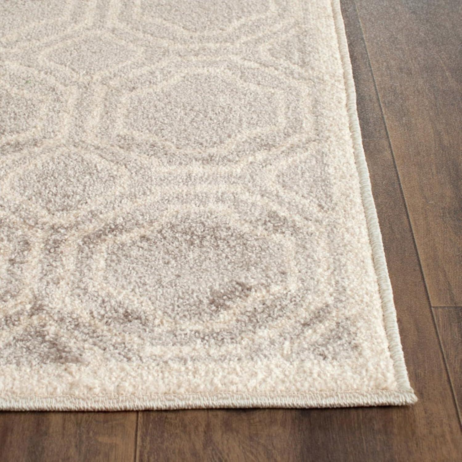Amherst AMT411 Power Loomed Area Rug - Light Grey/Ivory - 5'3"x8' - Safavieh.