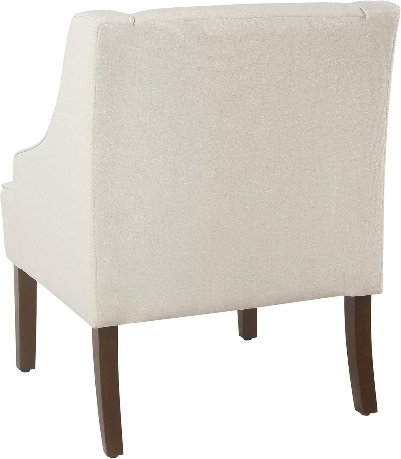 Classic Solid Swoop Arm Accent Chair - Homepop