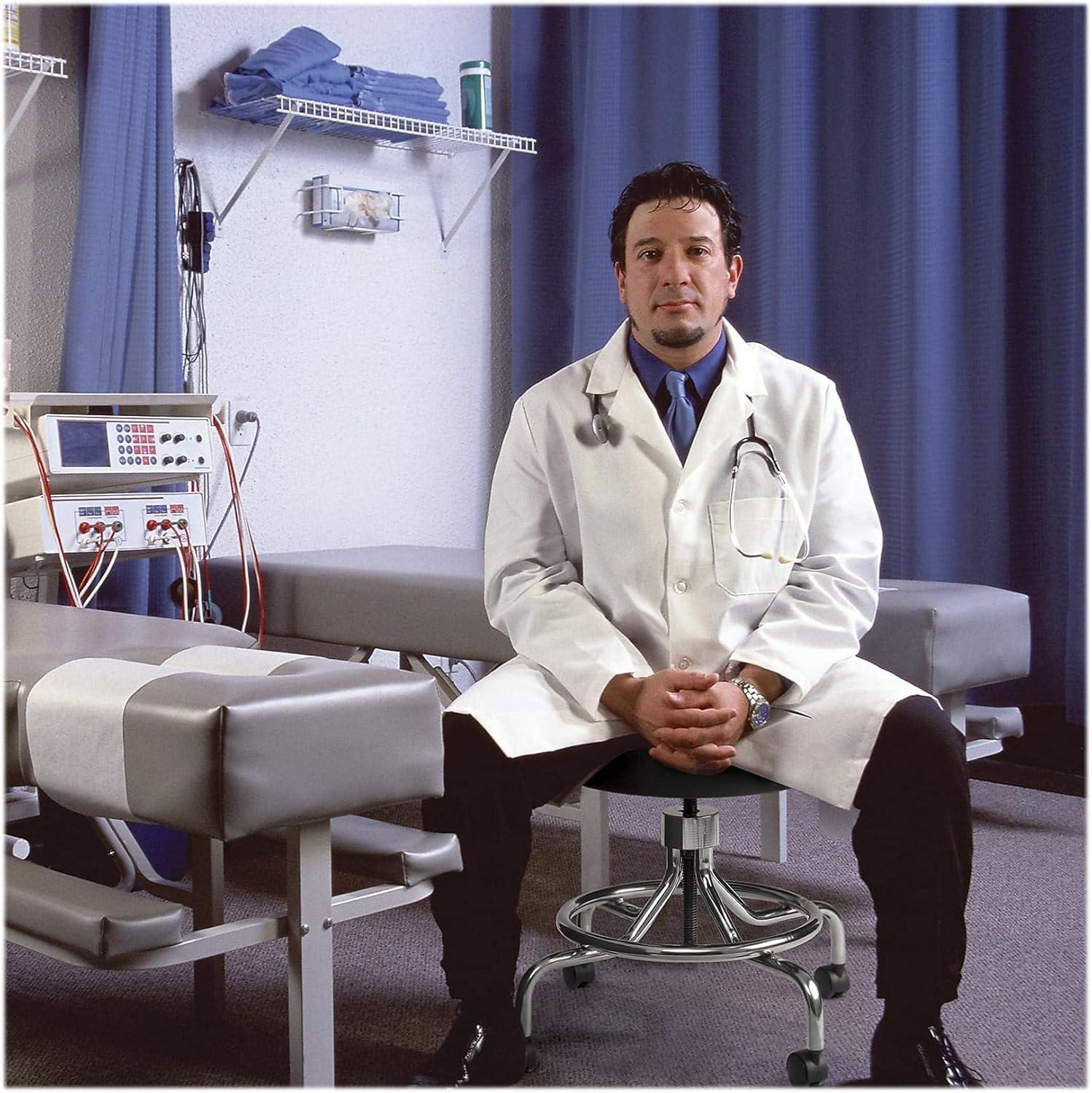 Height Adjustable Lab Stool with 2 Swivel Casters