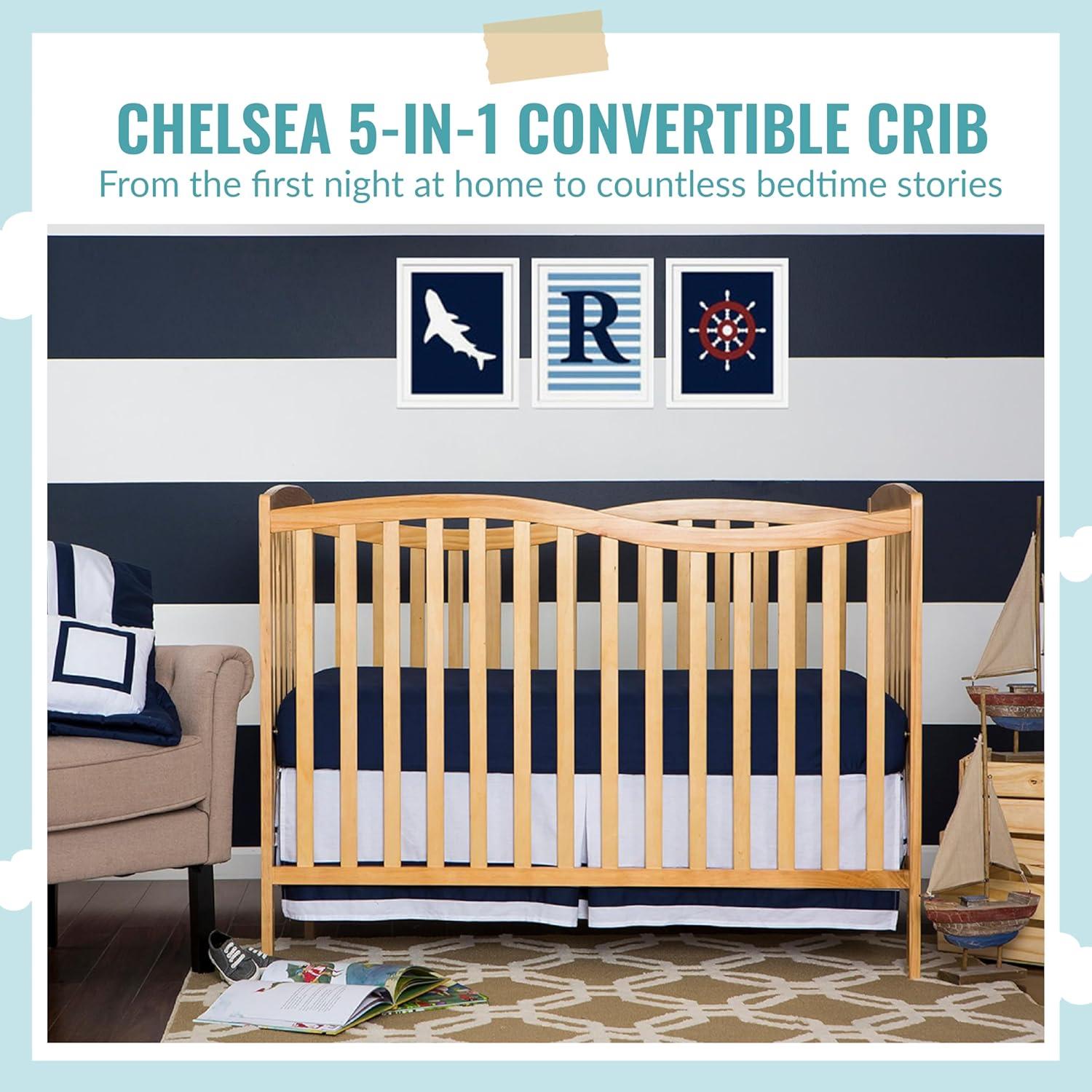 Dream On Me Chelsea 5-in-1 Convertible Crib