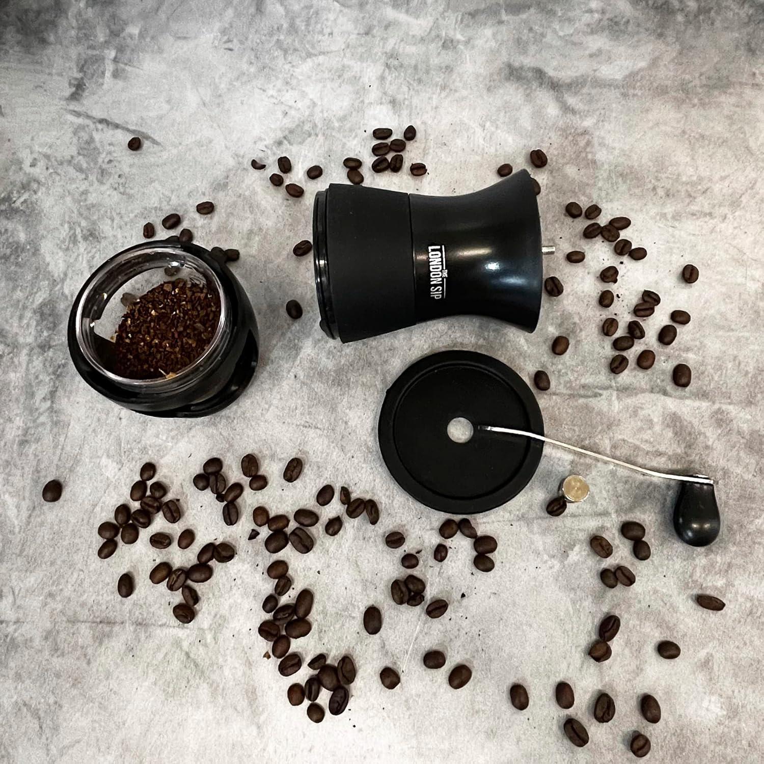 London Sip Glass Manual Conical Burr Coffee Grinder