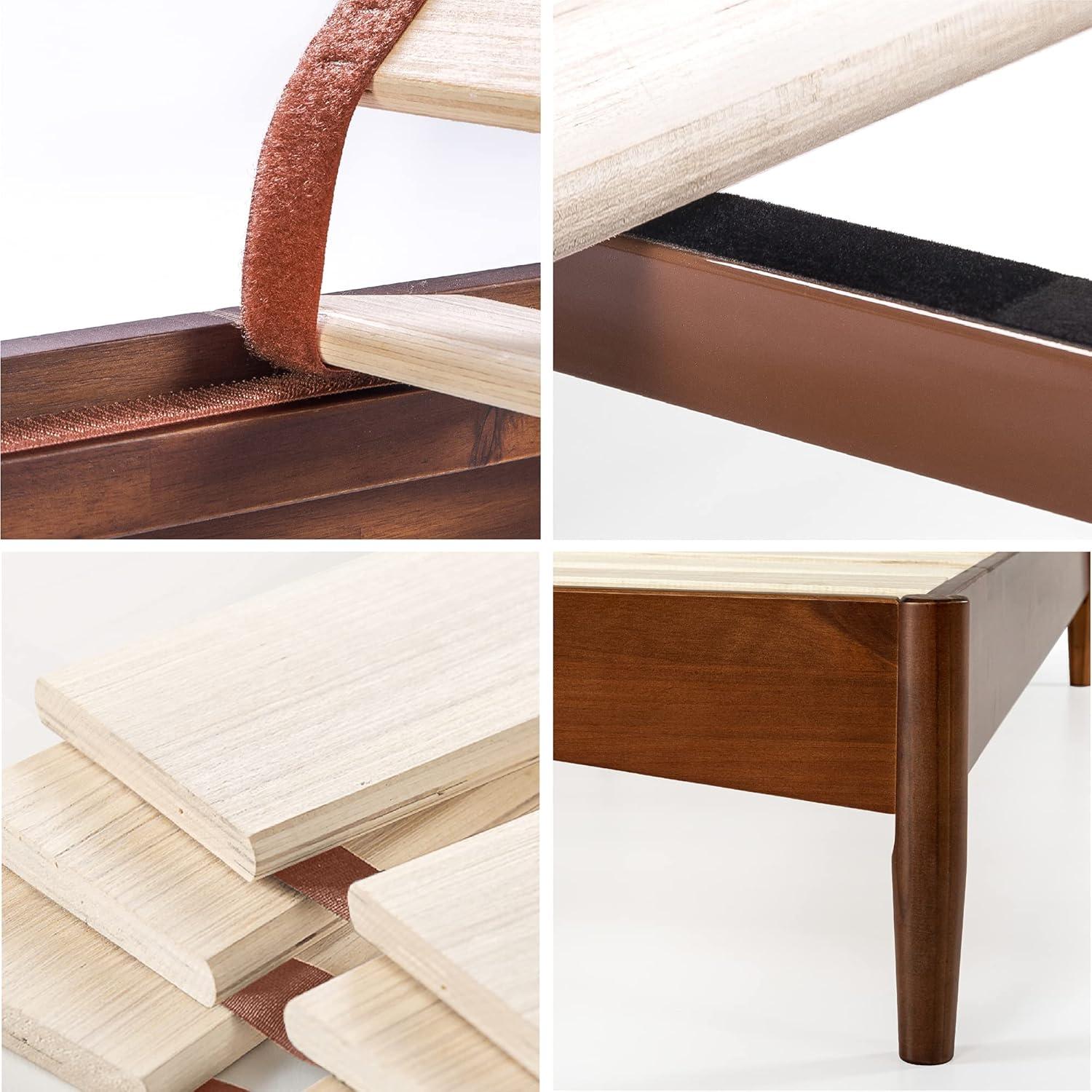 Rashay Mid-Century Modern Solid Wood Spindle Platform Bed