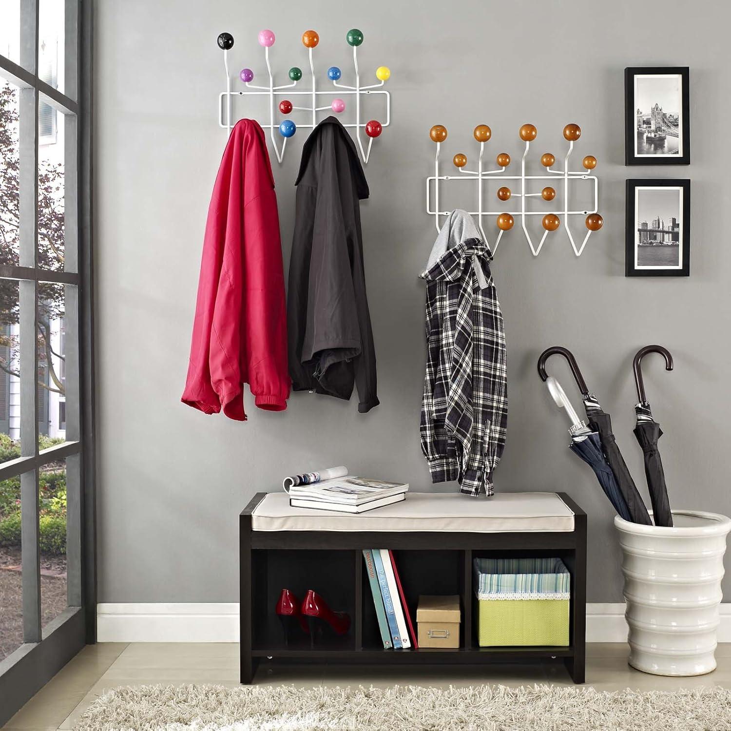 Multicolor Wooden Ball and Iron Frame Coat Rack