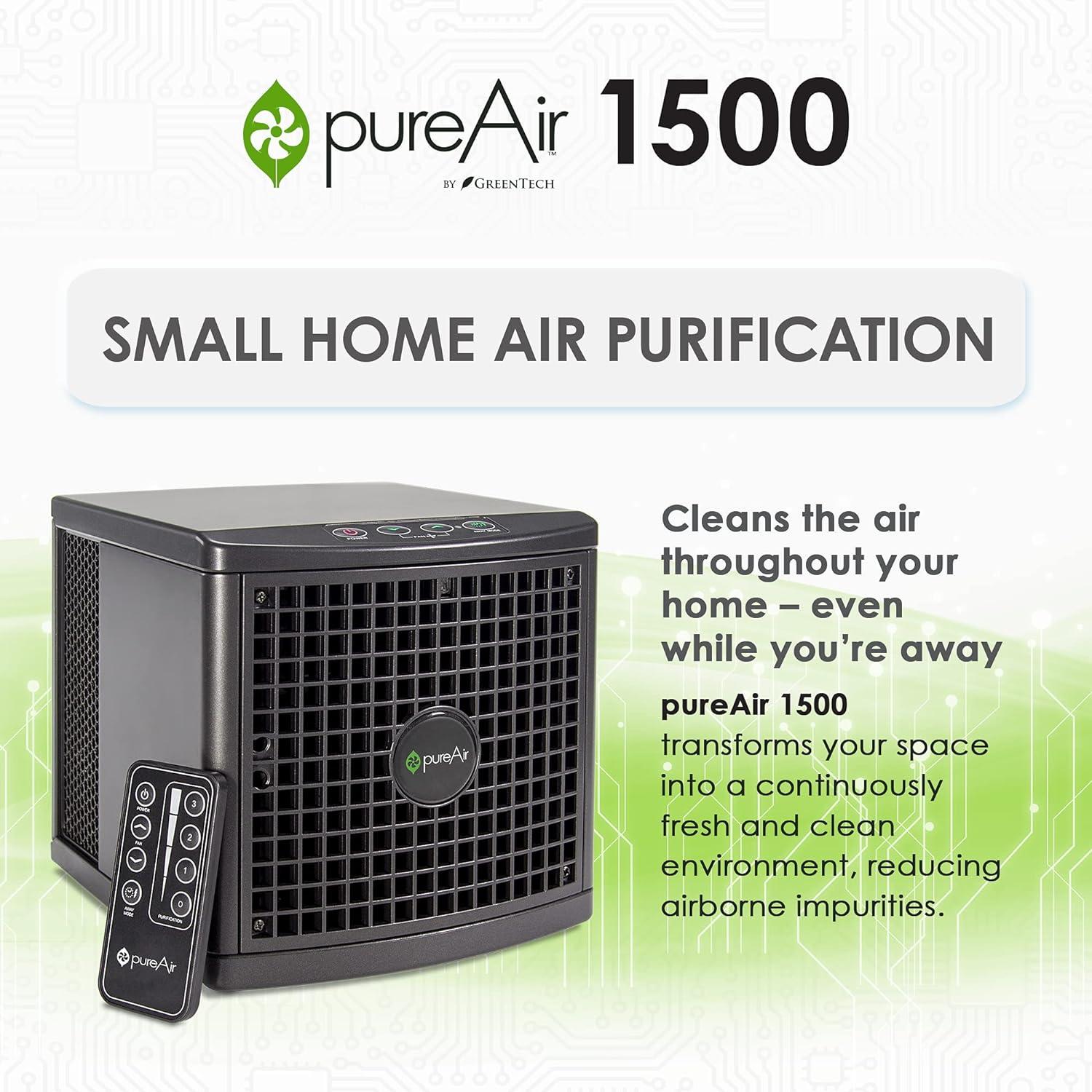 Black Table-Top Ionic HEPA Air Purifier with Remote