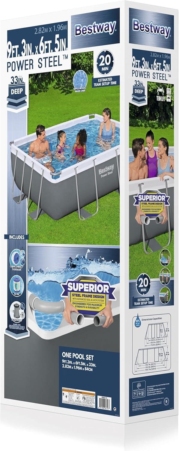 Bestway - Power Steel 9'3" x 6'5" x 33" Above Ground Pool Set