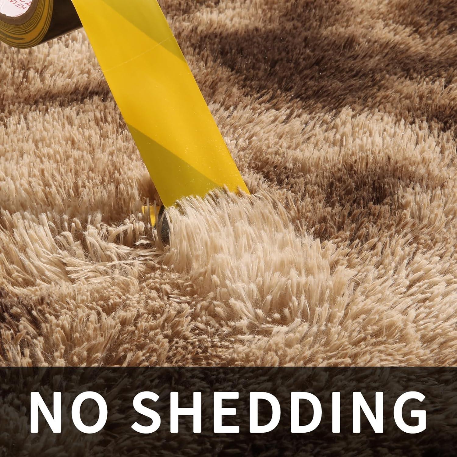 Sour Lemon Area Rugs 8x10 Living Room, Large Area Rug Shag Shaggy Carpet Soft Plush Furry Bedside Rug, Machine Washable Area Rugs for Bedroom Kids Girls Boys Home Decor Anti Slip