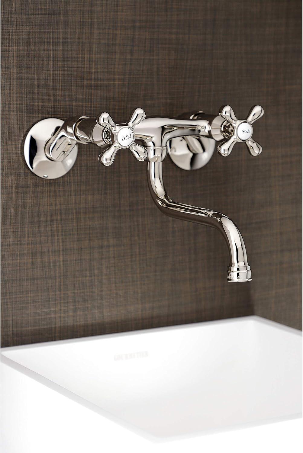 Kingston Brass Kingston Two-Handle 2-Hole Wall Mount Bathroom Faucet