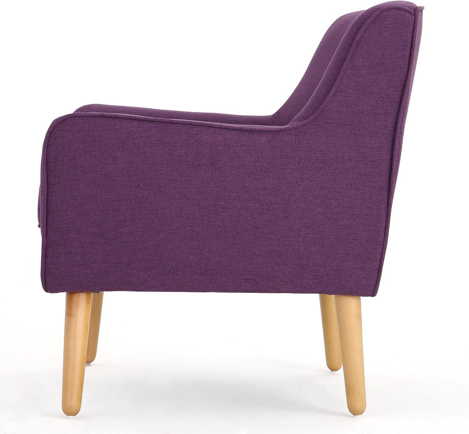 Felicity Mid-Century Armchair Purple - Christopher Knight Home: Tufted, Upholstered, Comfortable for Reading & Living Room