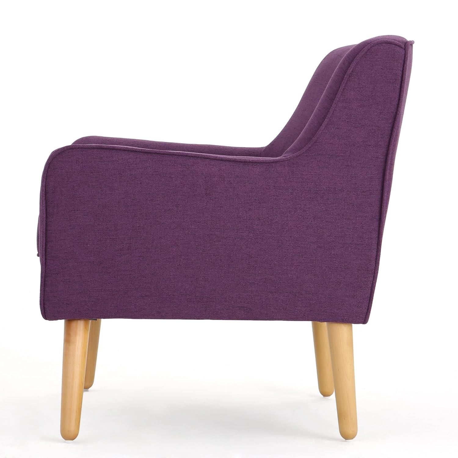 Felicity Mid-Century Armchair Purple - Christopher Knight Home: Tufted, Upholstered, Comfortable for Reading & Living Room