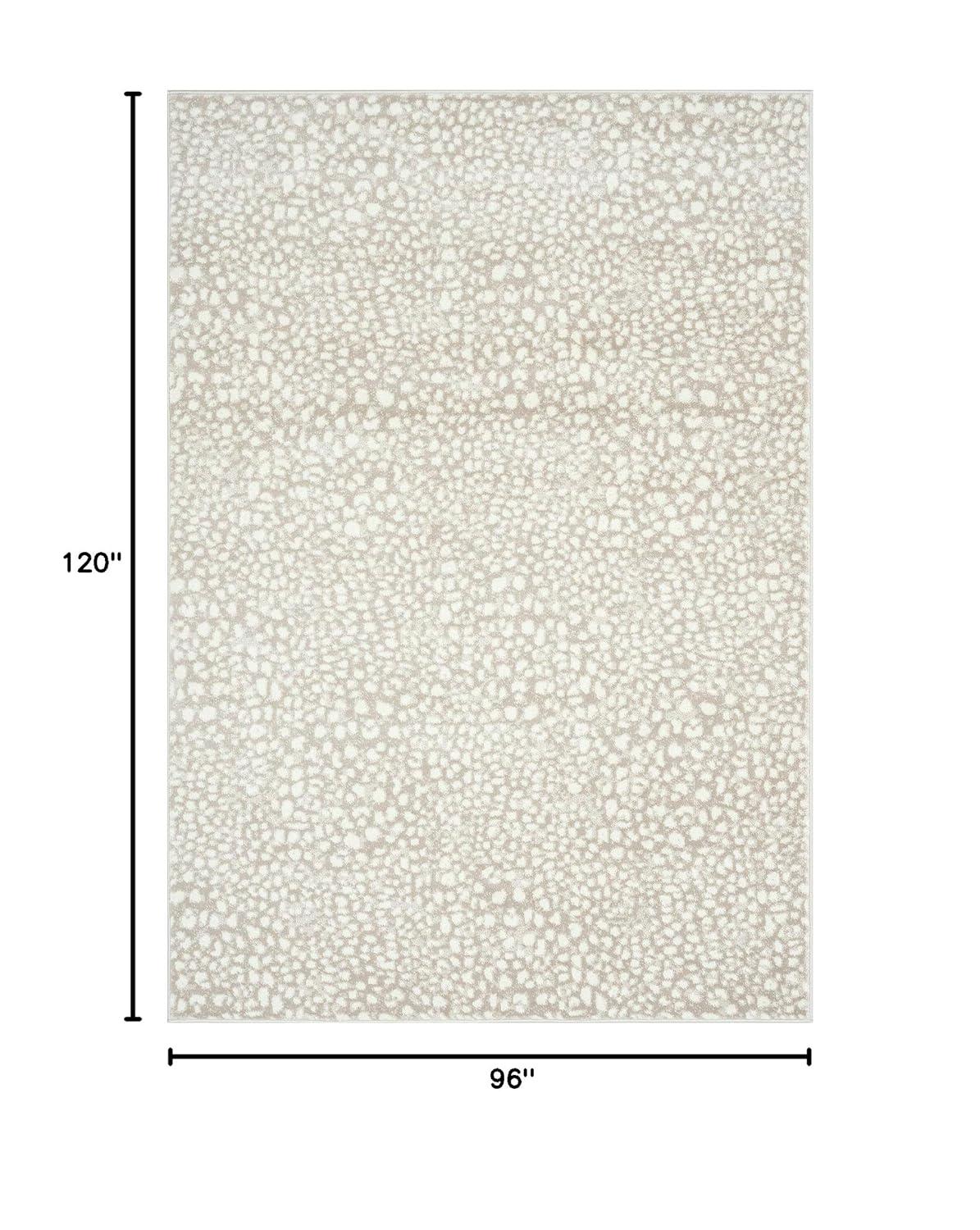 Abani Rugs Arto Contemporary Cheetah Print Area Rug Cream 7'9" x 10'2" 8' x 10'