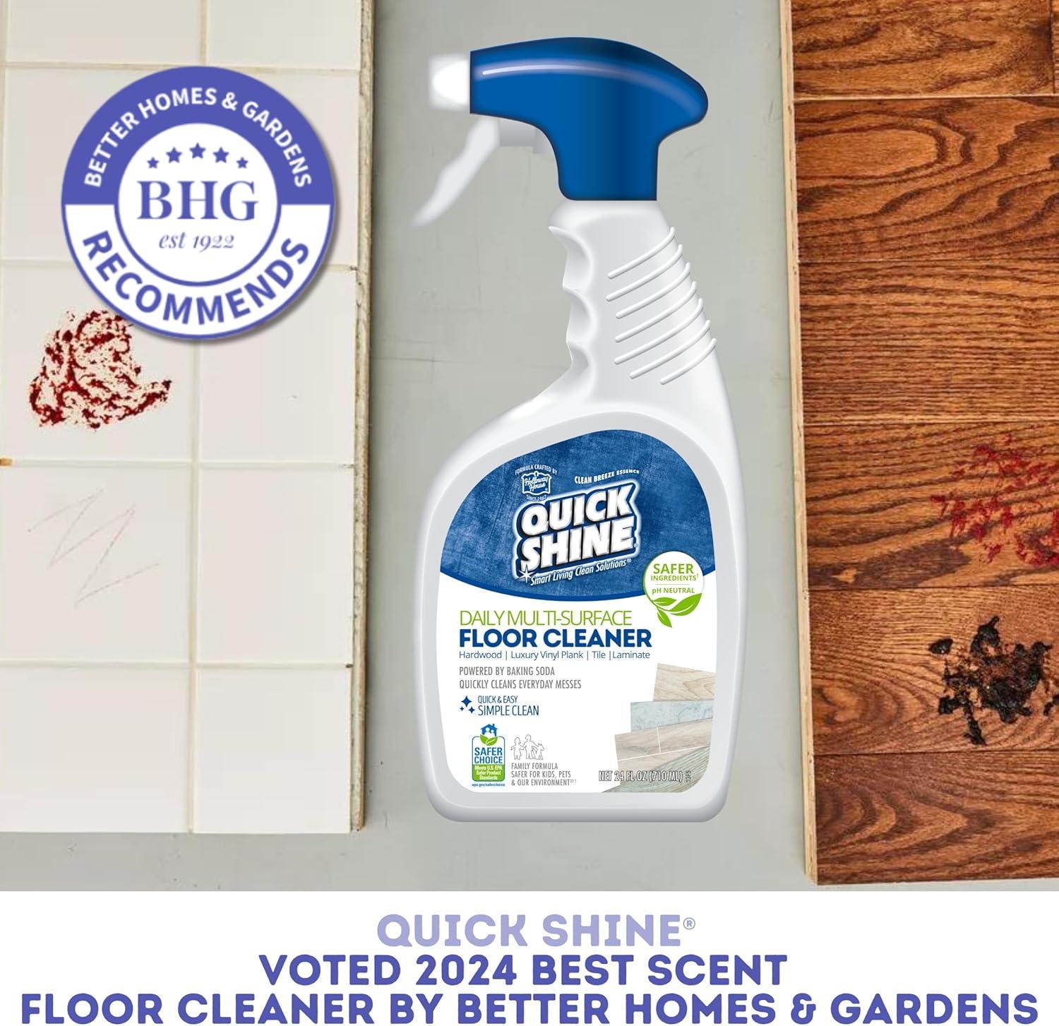 Quick Shine Spray Mop Combo Pack: Includes (1) Multi Surface Spray Mop, (3) Microfiber Pads and (1) 16 oz Multi-Surface Cleaner
