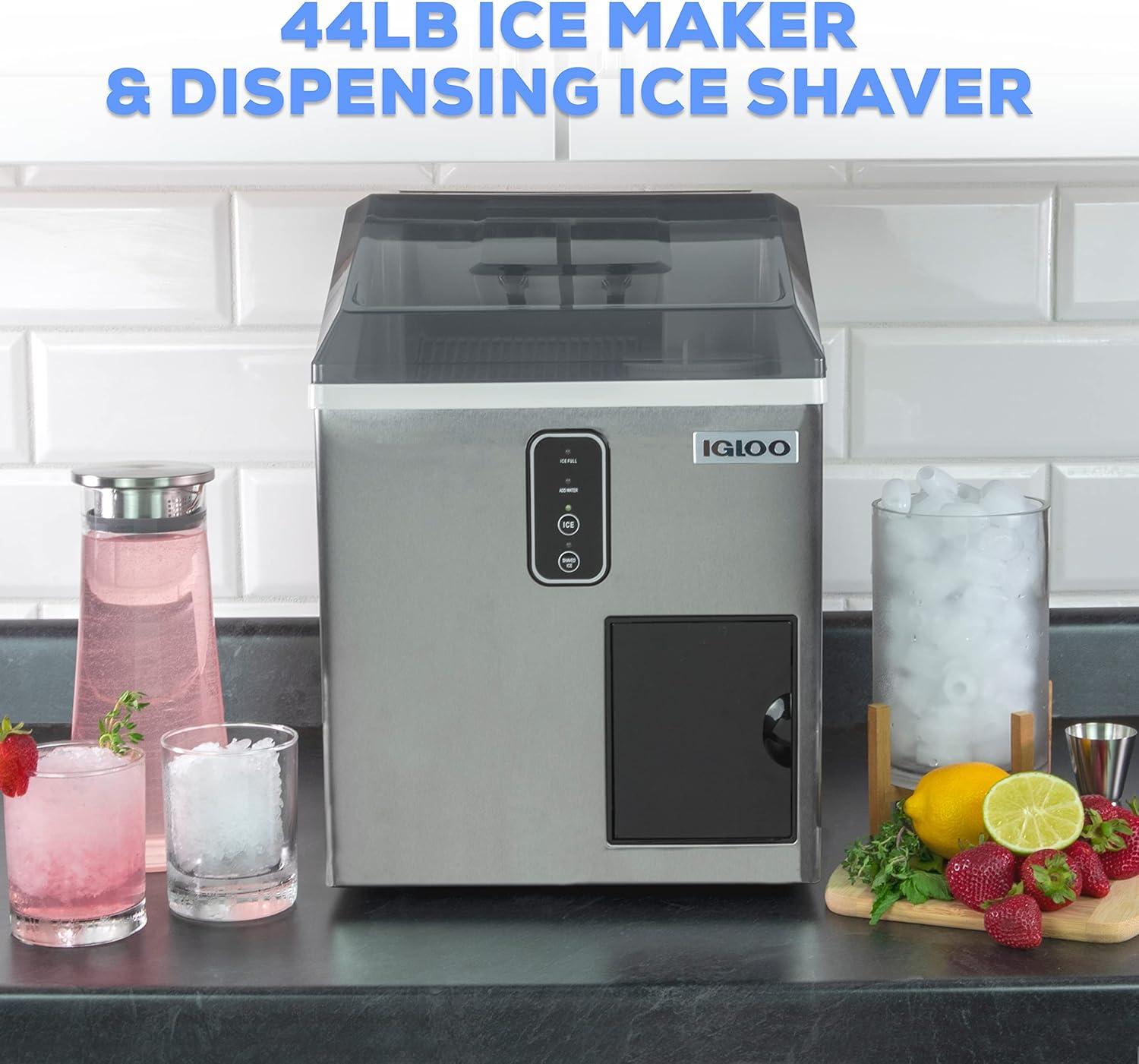 Igloo 44 lb Ice Maker and Dispensing Ice Shaver