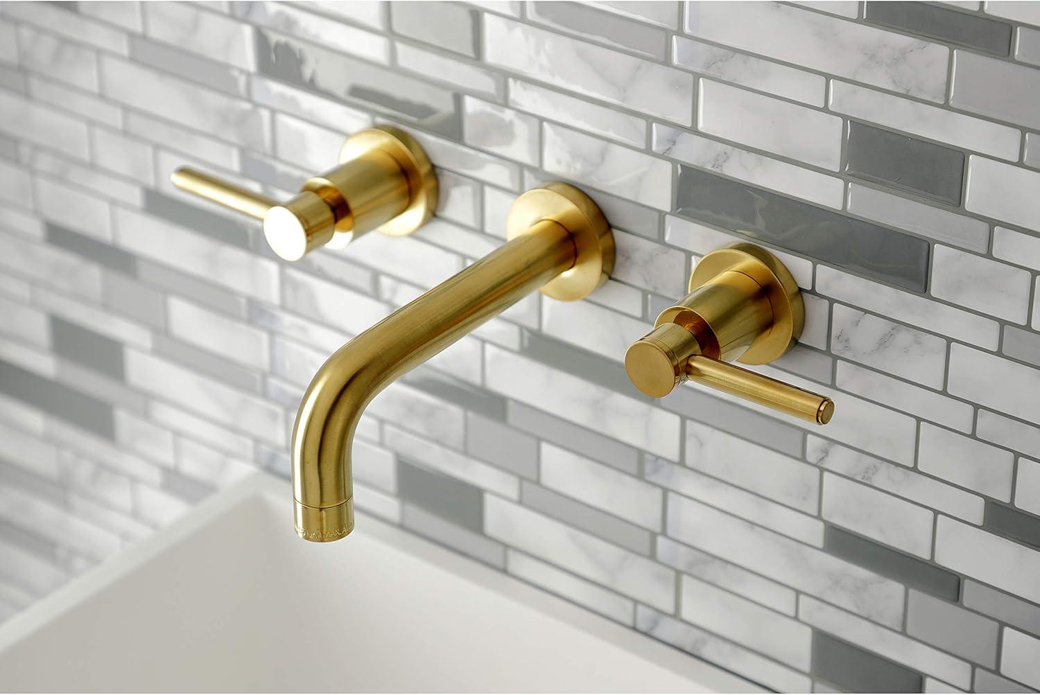 Kingston Brass Concord Two-Handle 3-Hole Wall Mount Bathroom Faucet