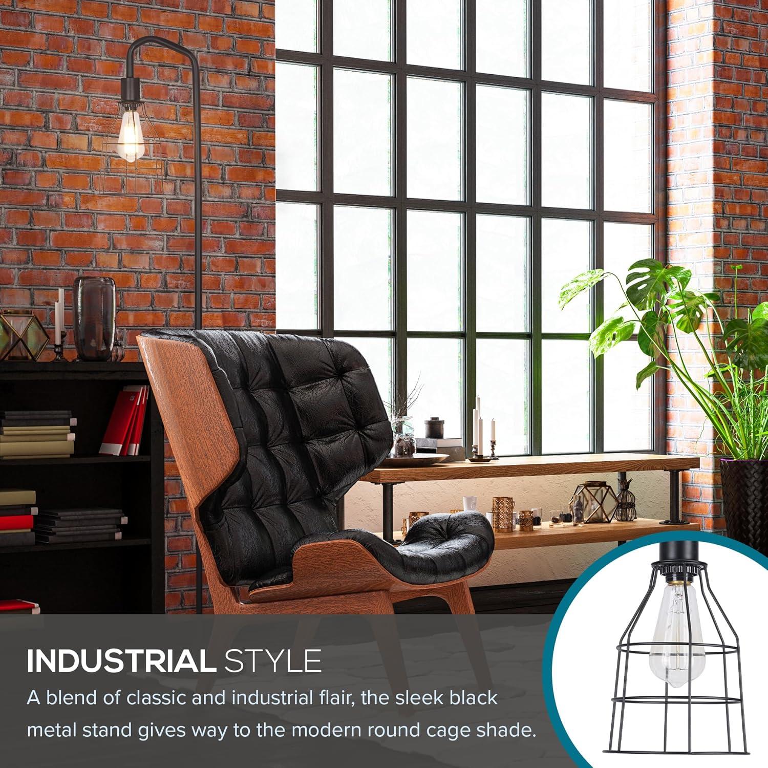 Catalina Lighting 60'' Black Arched Floor Lamp