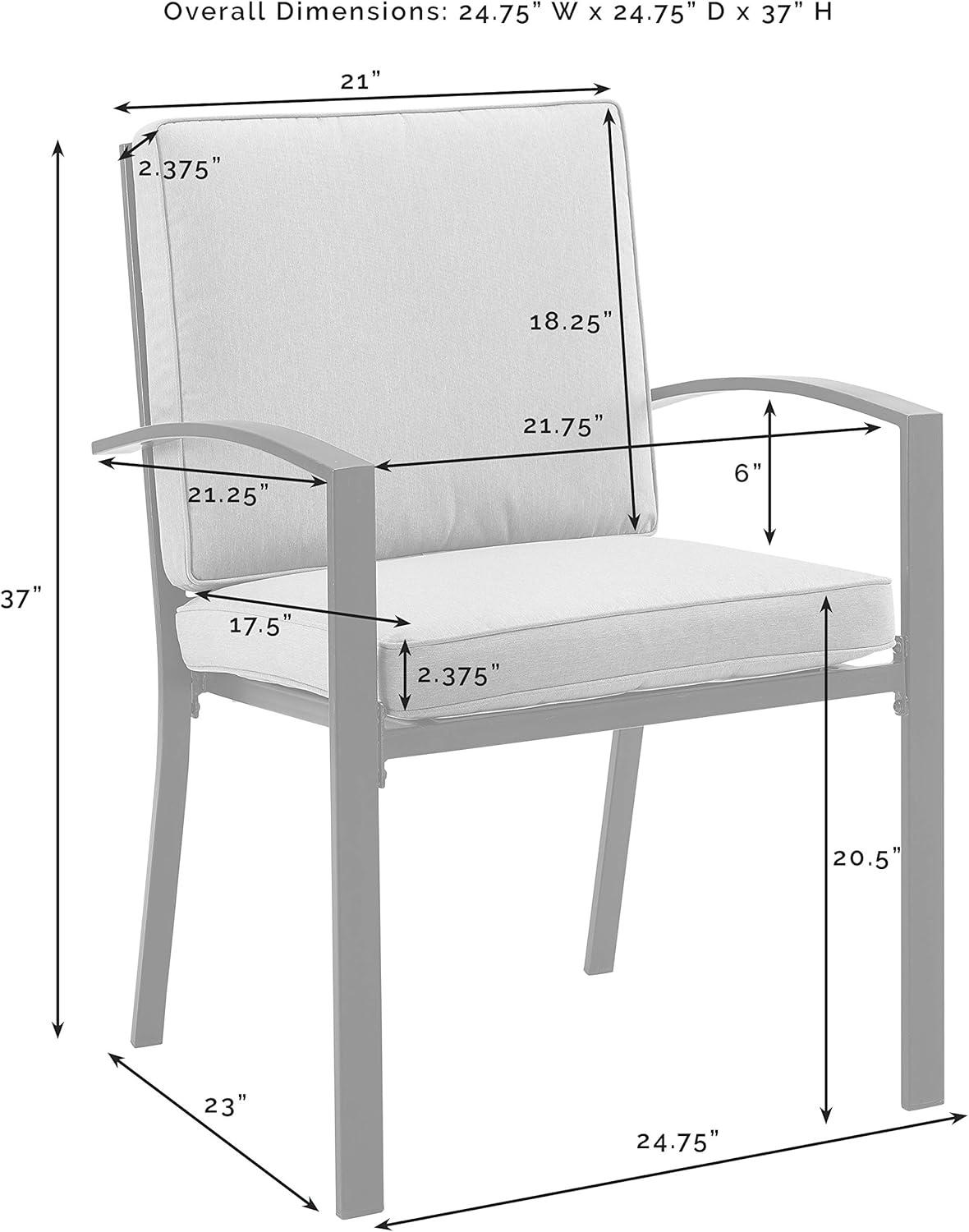 Kaplan 2pk Outdoor Rocking Chairs Mist/Oil Rubbed Bronze - Crosley: Steel Frame, X-Back Design, UV-Resistant