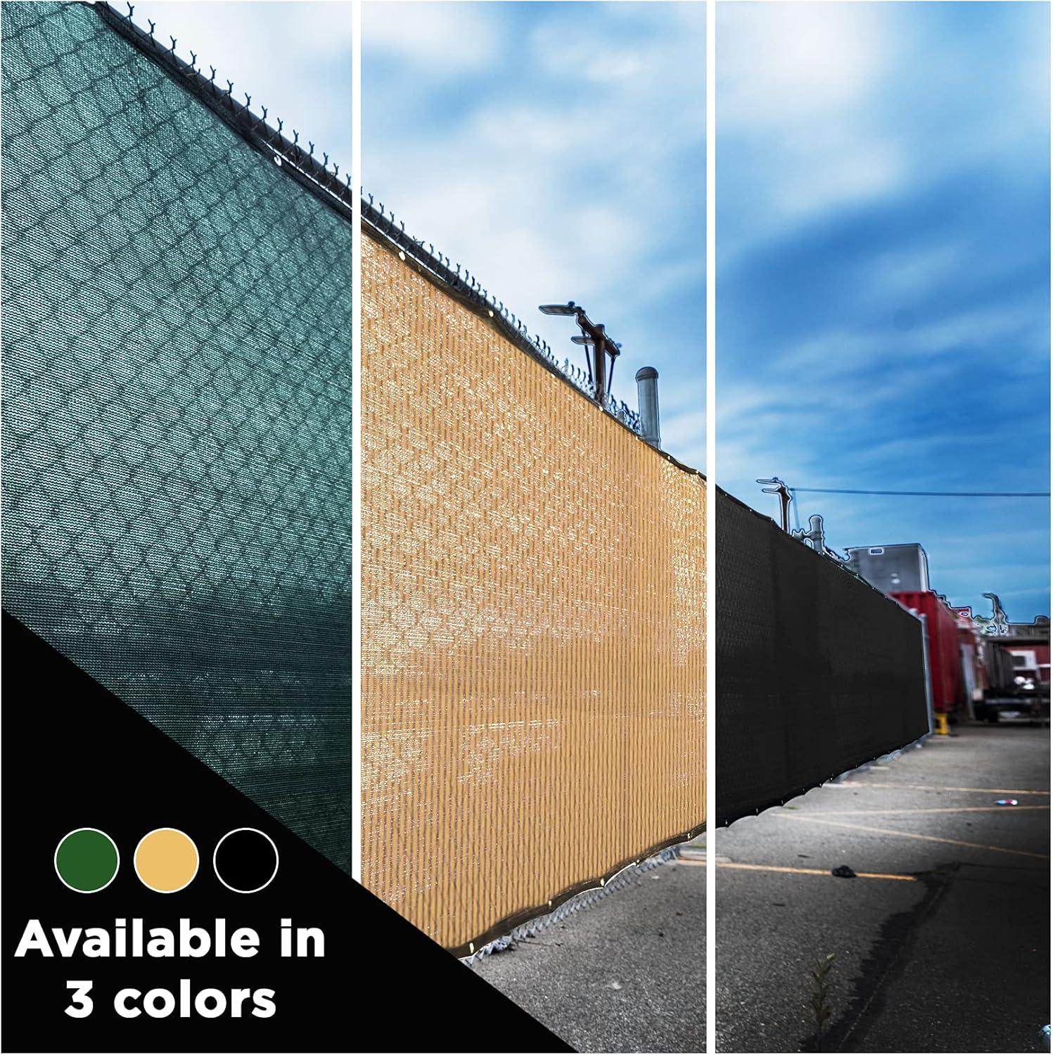 Black 5' x 50' Privacy Fence Screen with UV Resistance