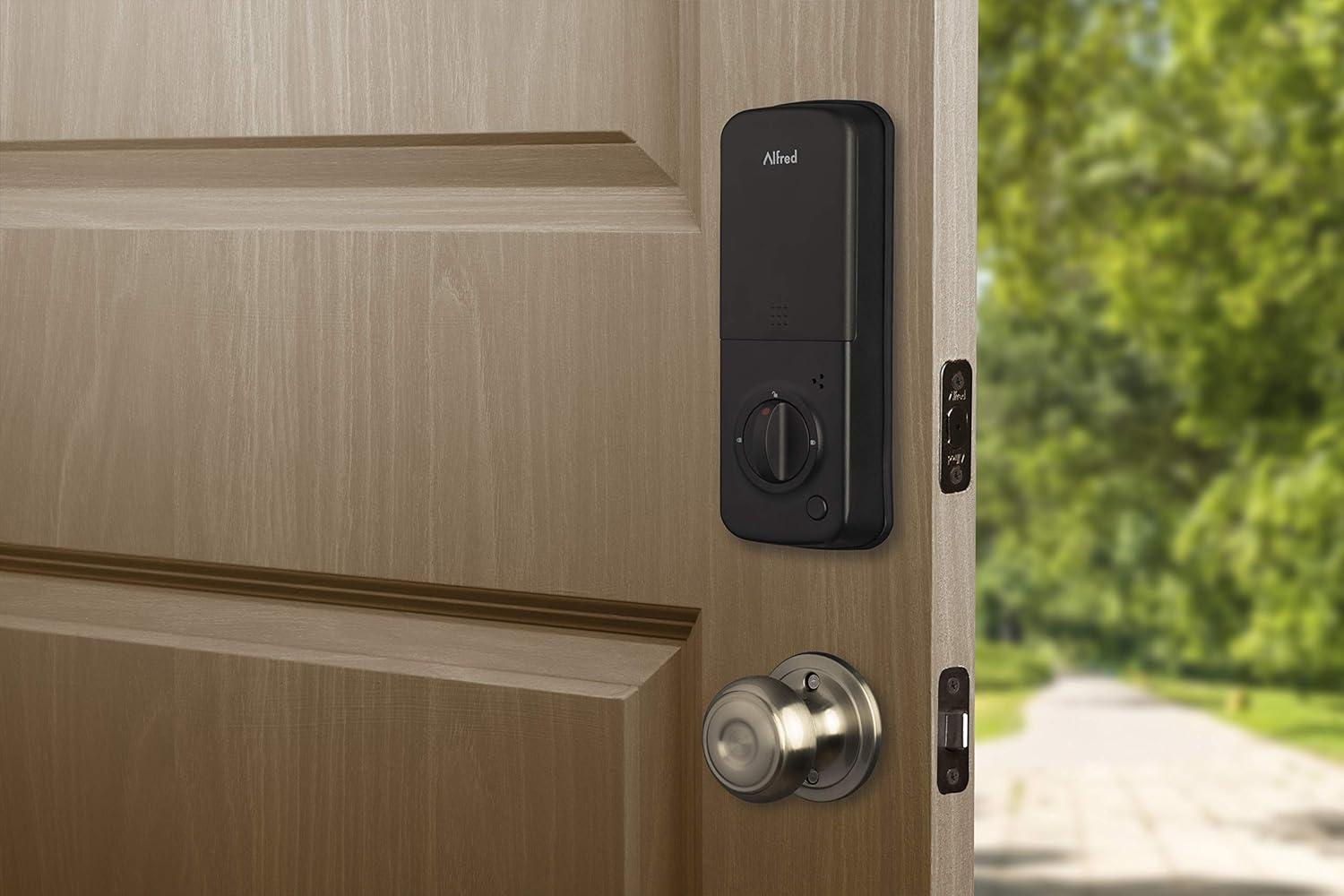 Black Electronic Smart Deadbolt with Touchscreen Keypad