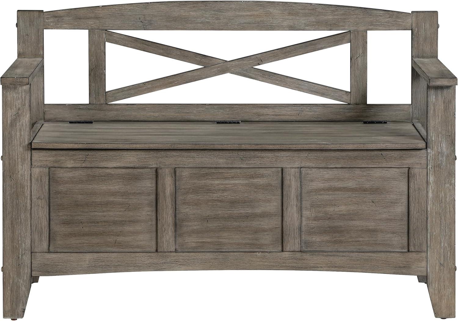 Metro Entry Way Bench in Engineered Wood Greystone Gray Finish