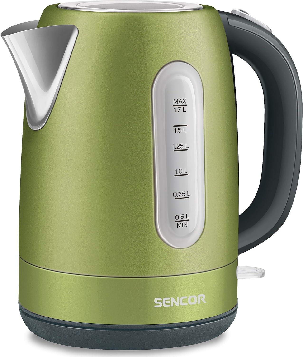 Light Green Stainless Steel 1.7L Electric Kettle