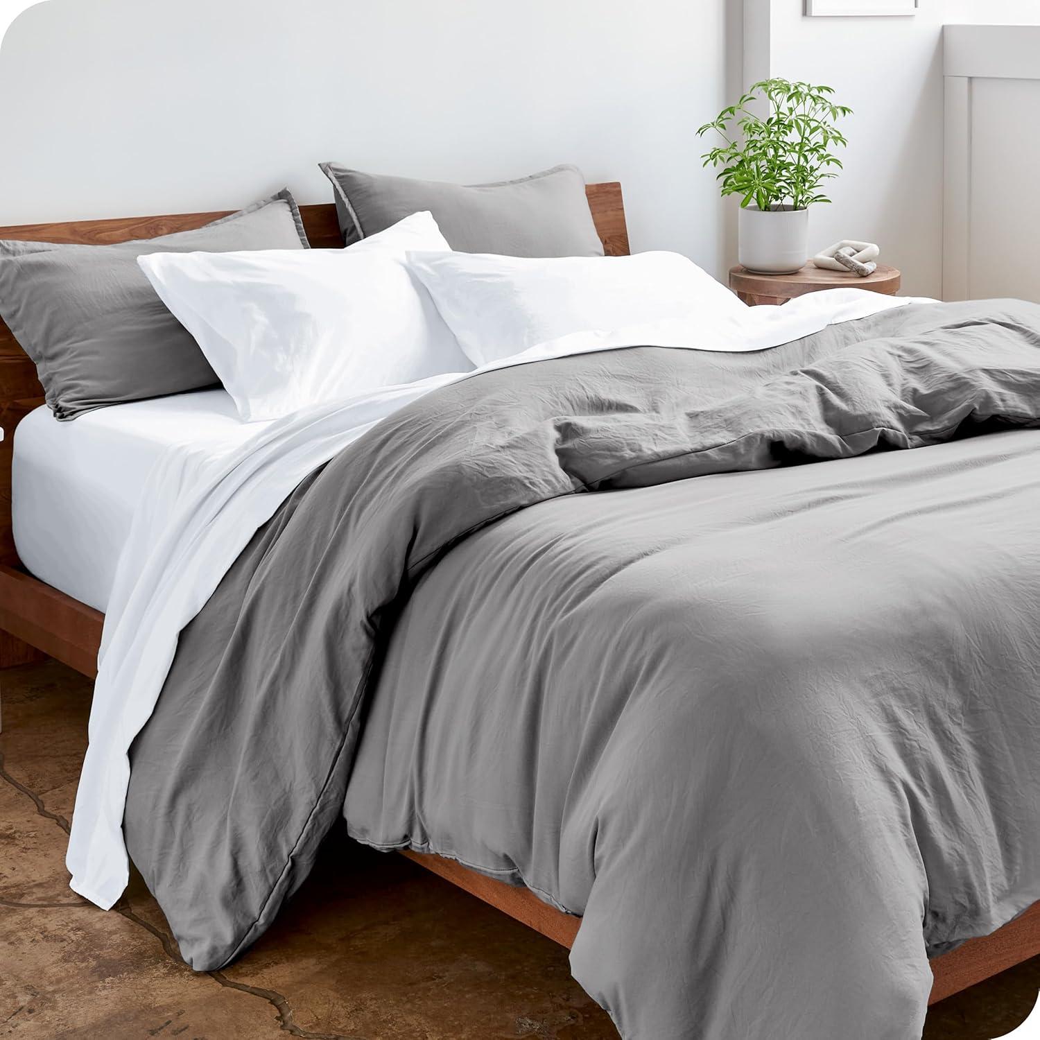 Washed Duvet Cover & Sham Set  – Extra Soft, Easy Care by Bare Home