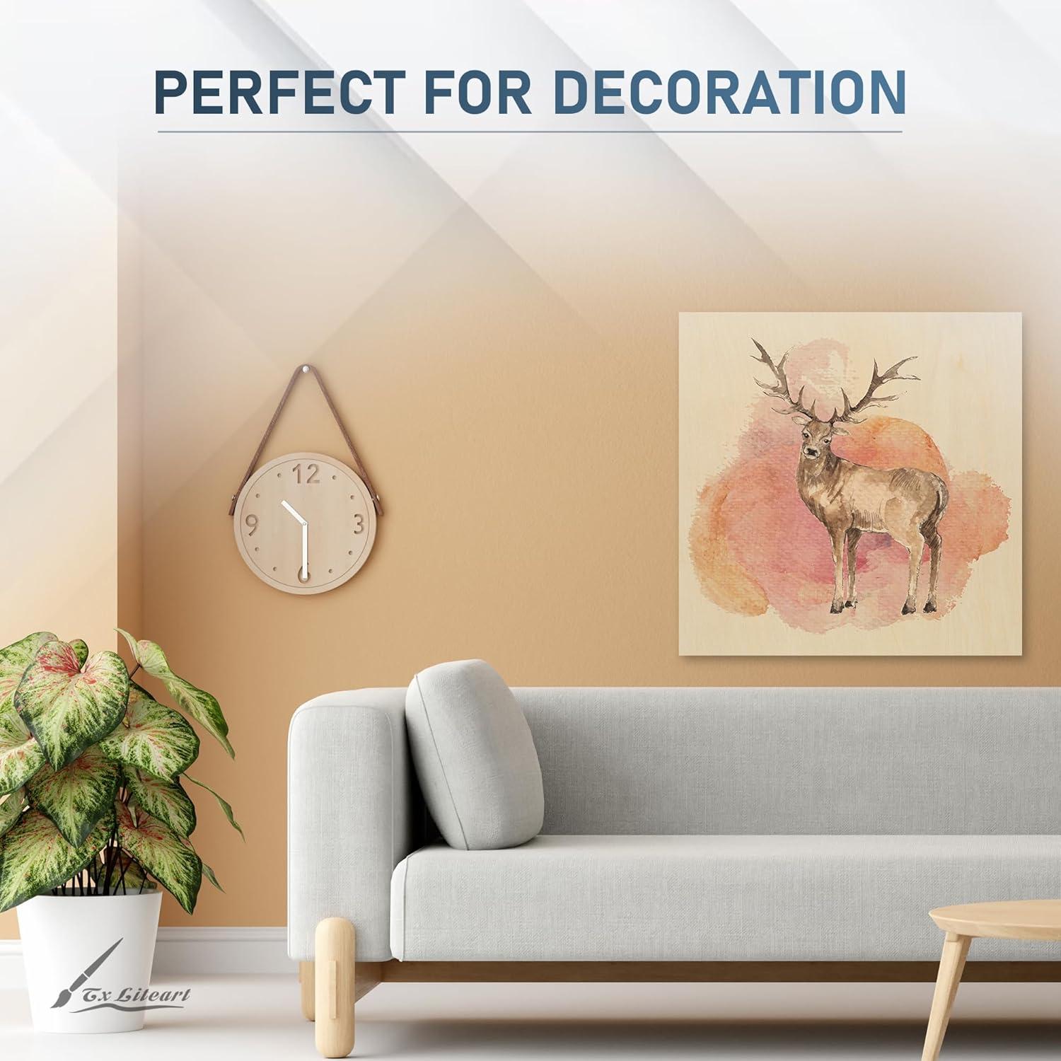 Baltic Birch Plywood - 1/8 Inch Thickness - 11.8" x 11.8" Square Wood Sheets for Laser Cutting, CNC Cutting and Crafts - Pack of 36