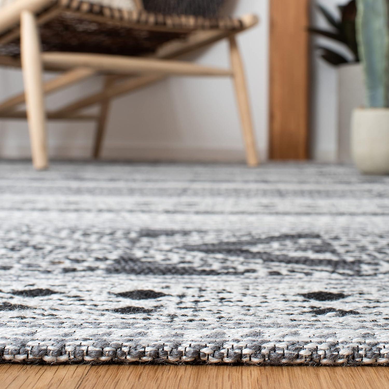 Classic Vintage CLV717 Hand Woven Area Rug - Black - 8'x10' - Safavieh.