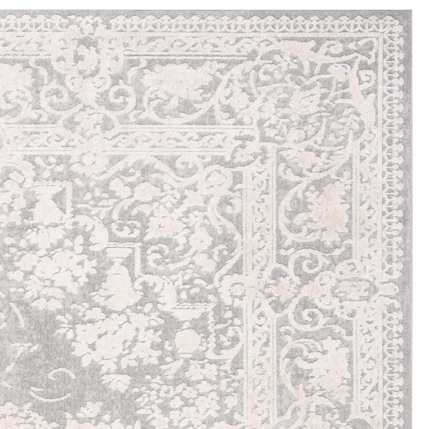 Reflection RFT664 Power Loomed Indoor Area Rug - 10'x14' - Light Grey/Cream - Safavieh