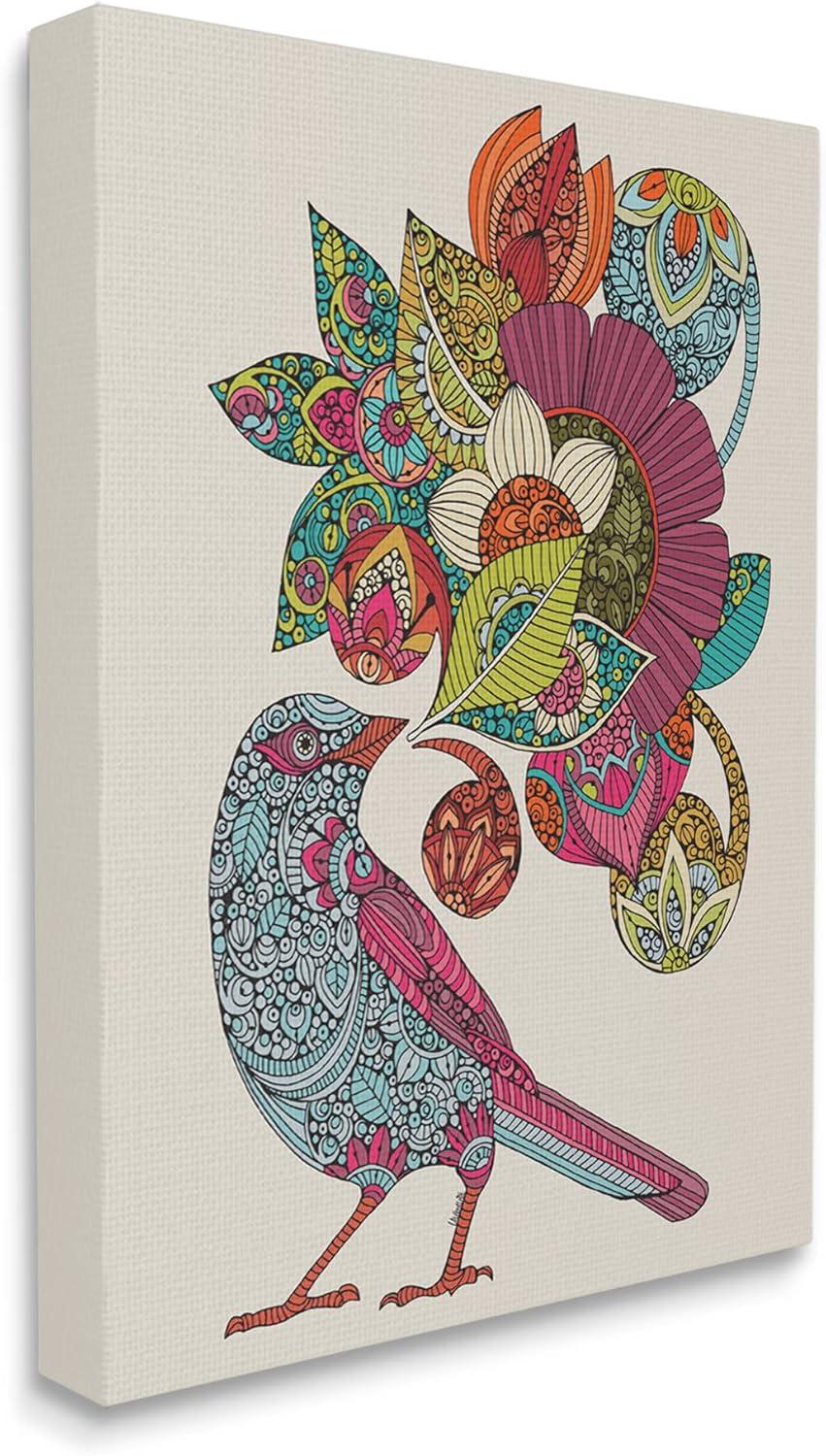 Stupell Industries " Abstract Song Bird Paisley Pattern Floral Mandala " by Valentina Harper