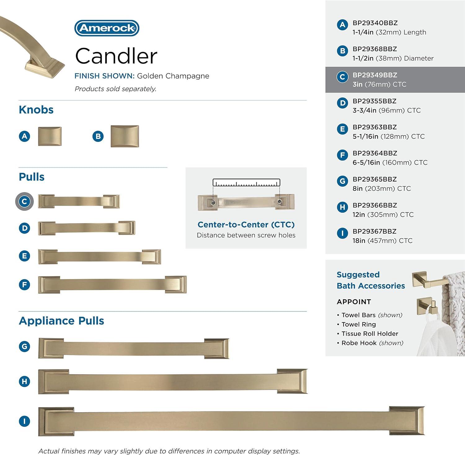 Amerock Candler Cabinet or Drawer Pull