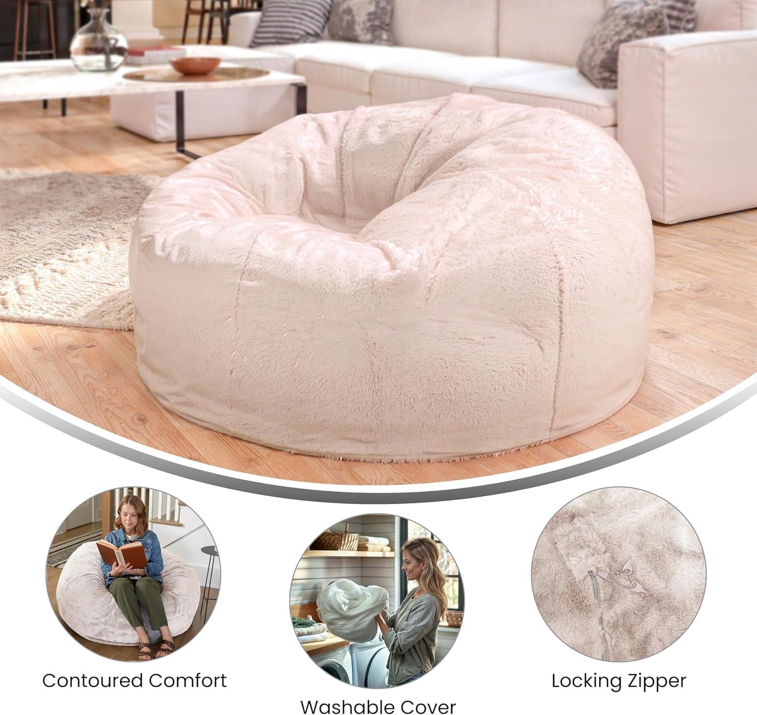 Flash Furniture Oversized Bean Bag Chair for Kids and Adults