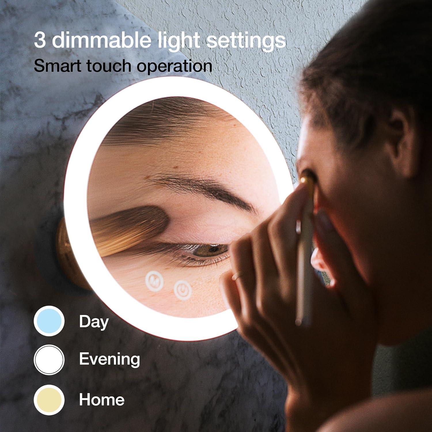 Fancii Lana - Premium 10x Magnifying Mirror - Rose Gold Shiny