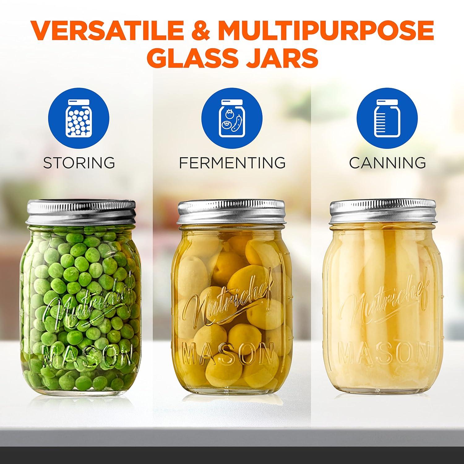 NutriChef Glass Jar - Set of 6 (Set of 6)