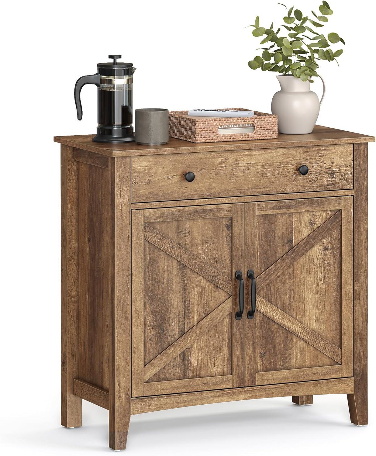 45.1"W Sideboard, Buffet Cabinet With Detachable Wine Rack