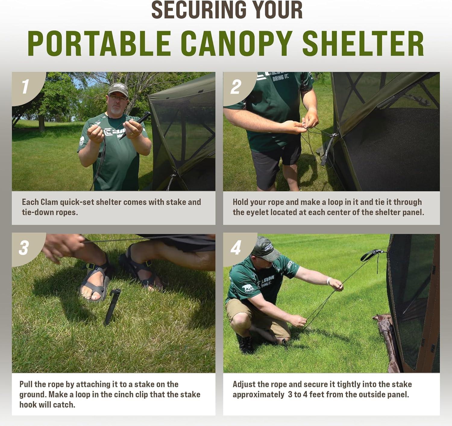 Clam CLAM Quick-Set Pavilion Portable Outdoor Canopy Shelter