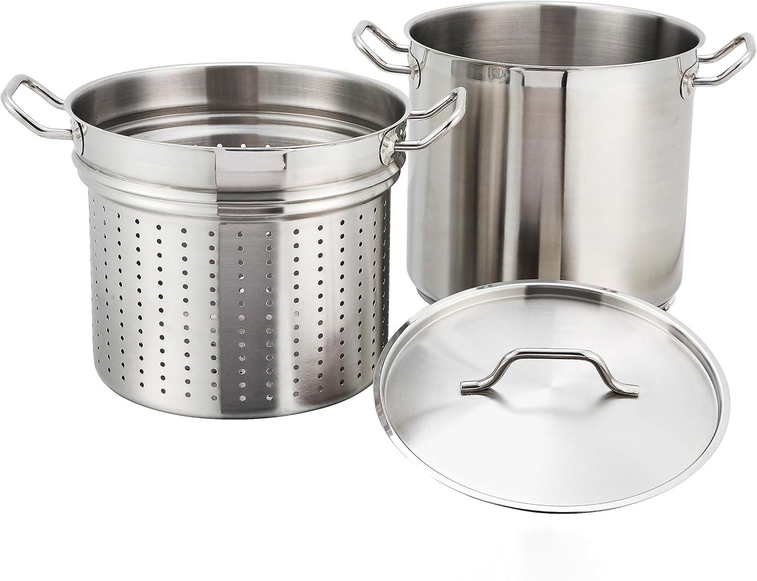 Winco Winco 8 Quarts Stainless Steel Steamer Pot